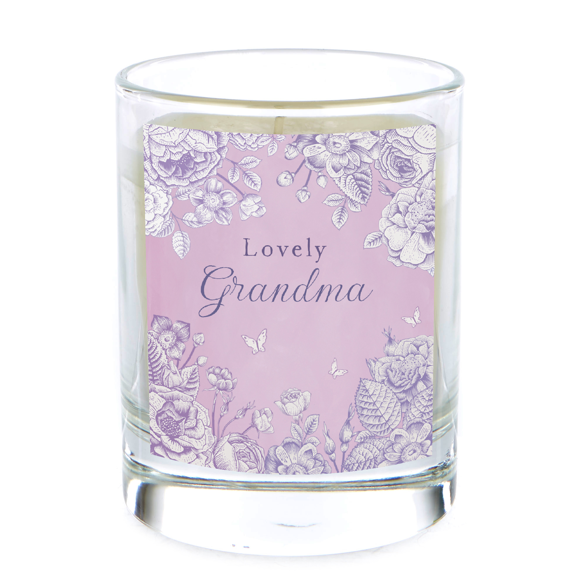 Personalised Pomegranate & Cashmere Scented Candle - Lovely Grandma