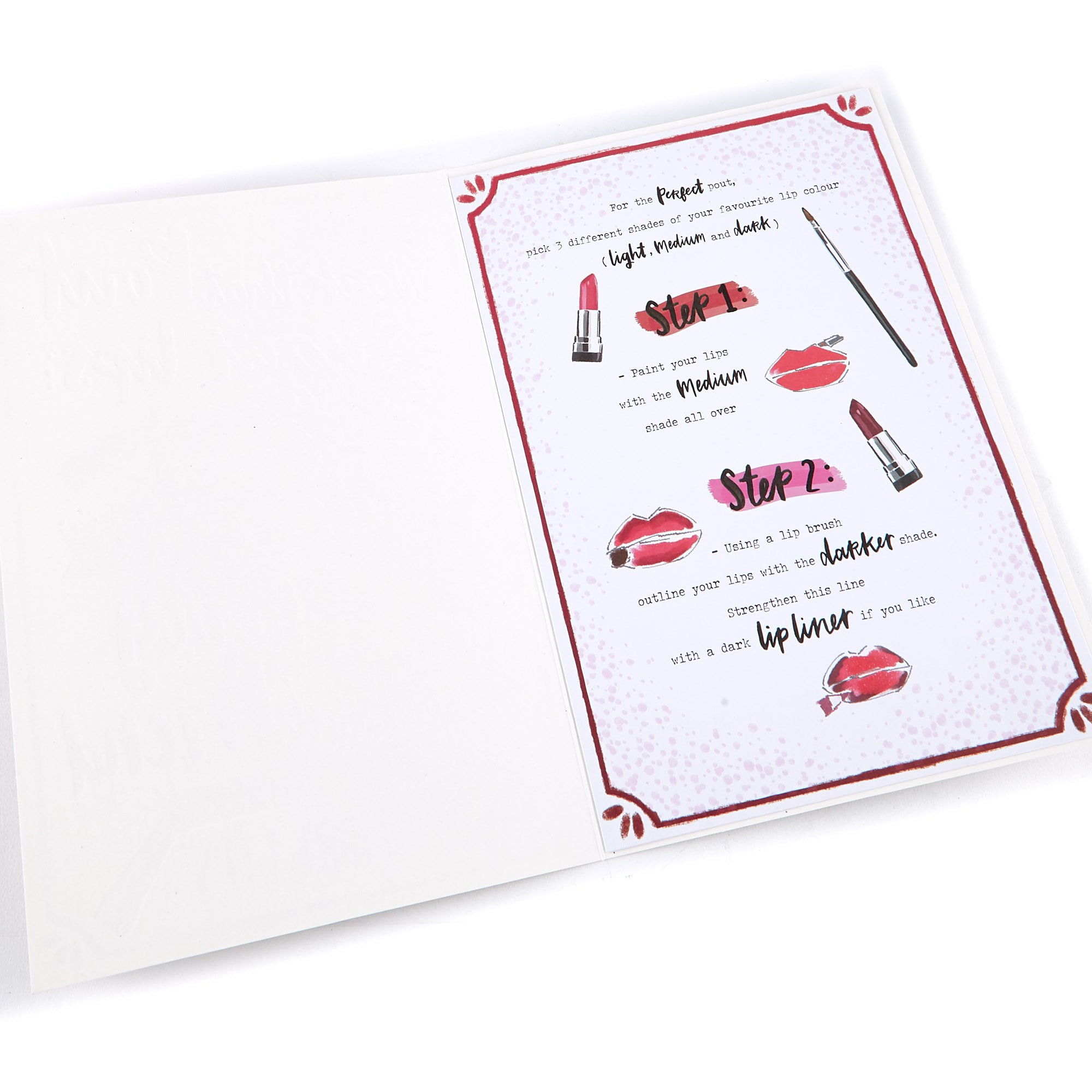 Birthday Card - Friend, Ombre Lips Guide
