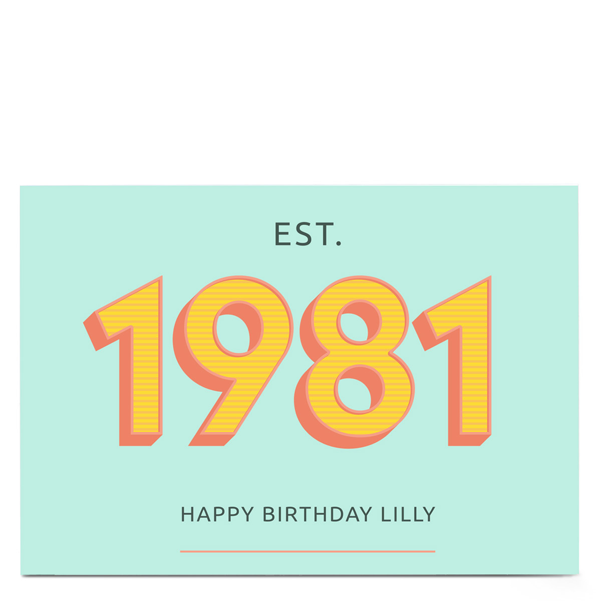 Personalised Birthday Card - Est. 1981