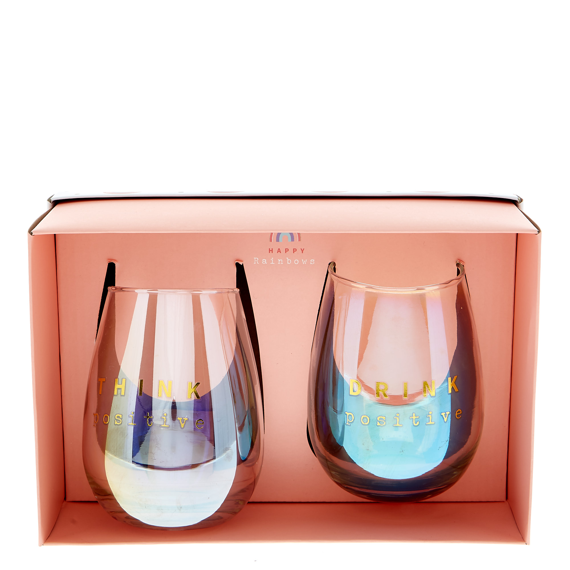Happy Rainbows Gin Glasses Gift Set