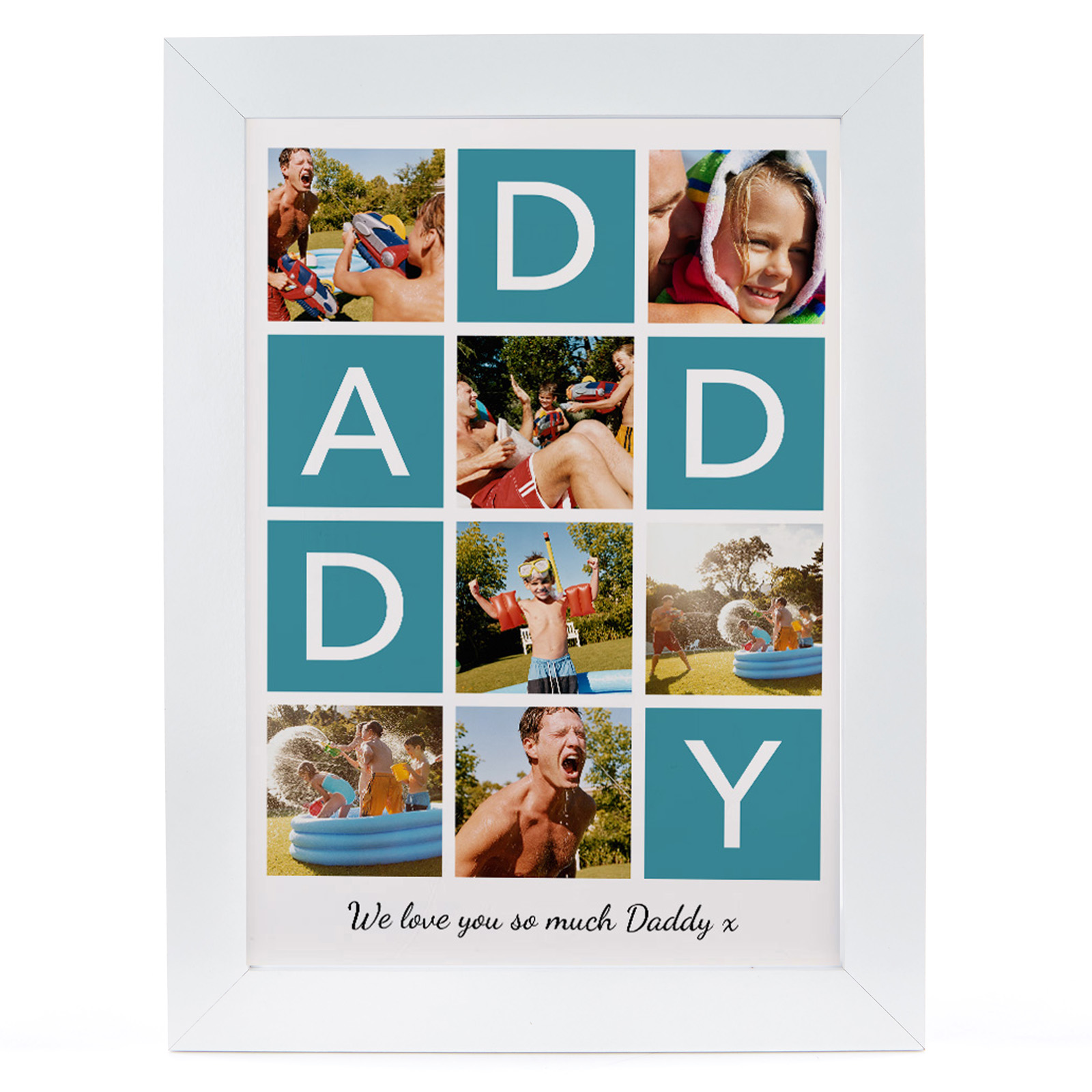 Personalised Photo Upload Daddy Print - 7 Photos