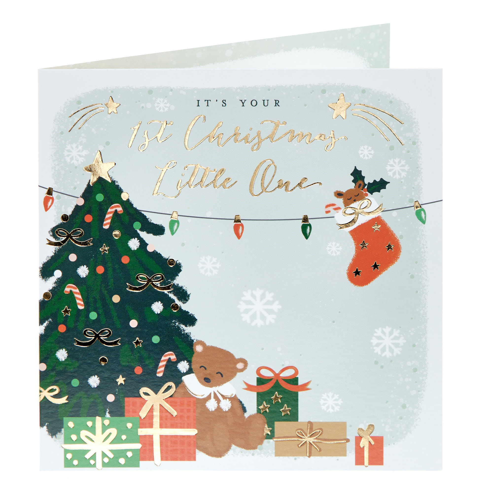 Little One Festive Scene 1st Christmas Card