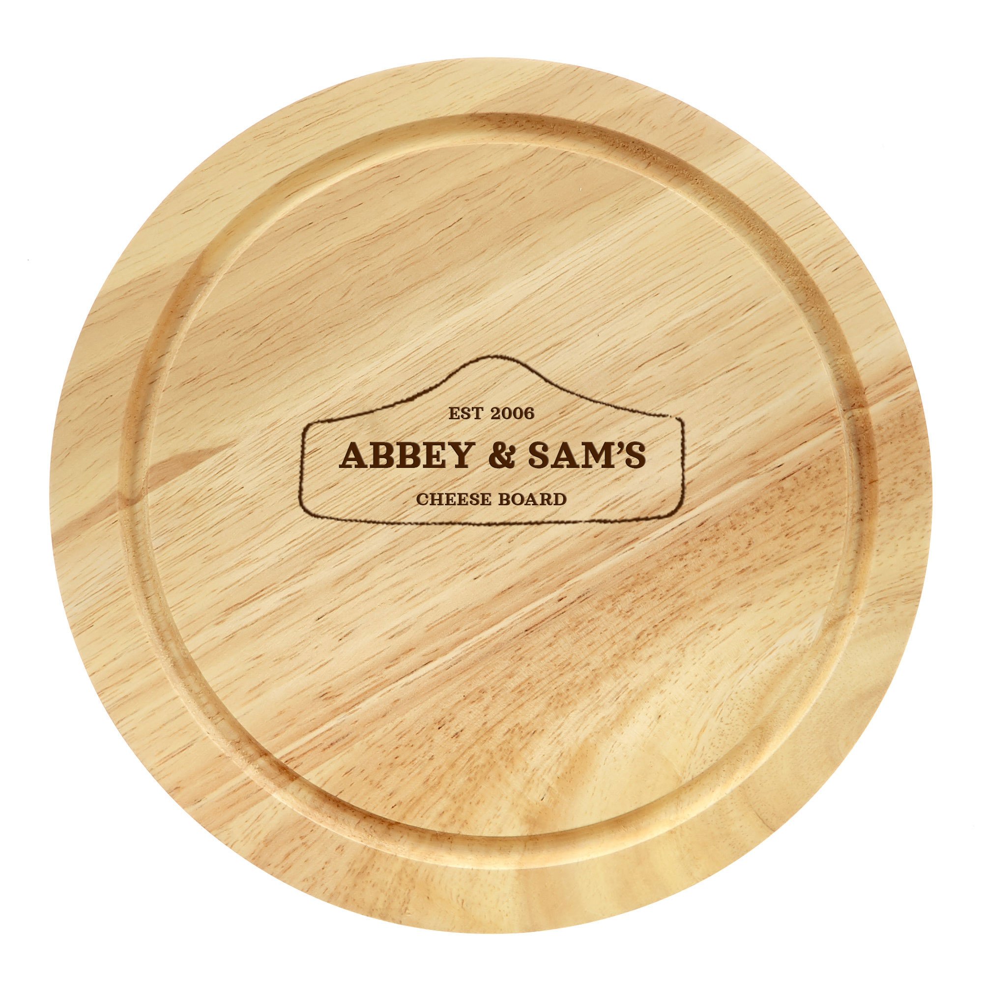 Personalised Engraved Wooden Cheeseboard Set - Cheese Lovers