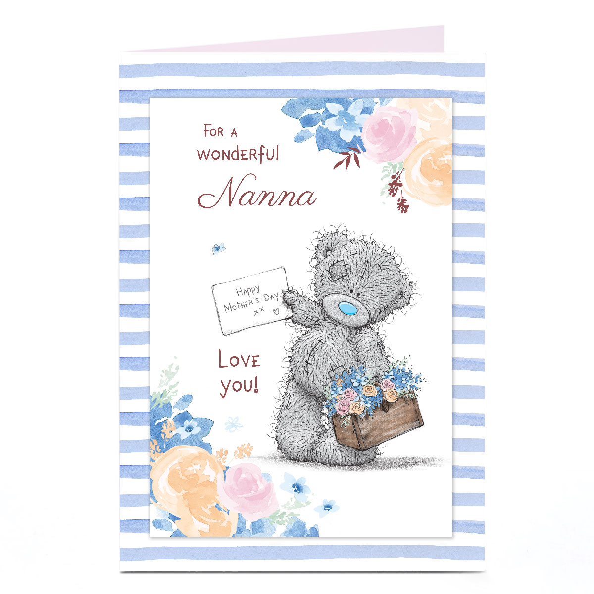 Personalised Tatty Teddy Mother's Day Card - Happy Mother's Day Note