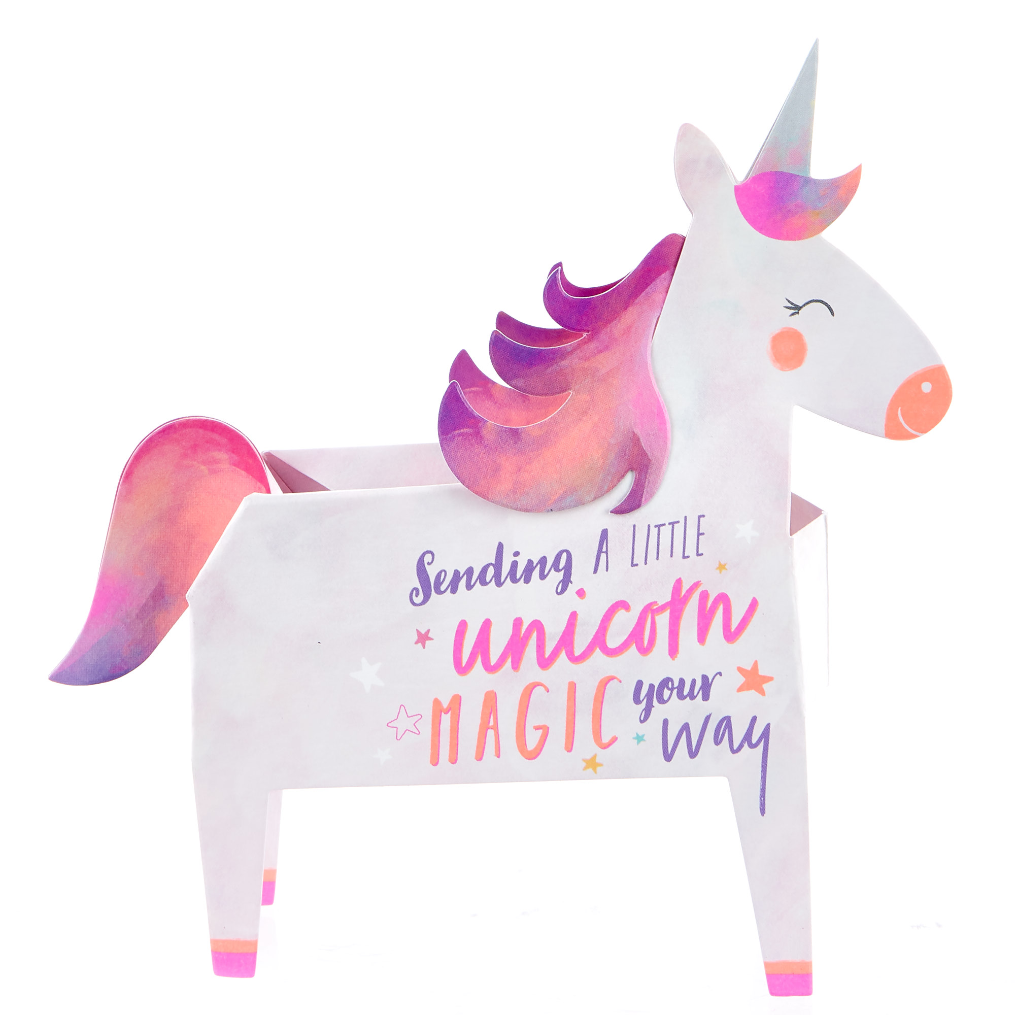 Boutique Collection 3D Good Luck Card - Unicorn Magic