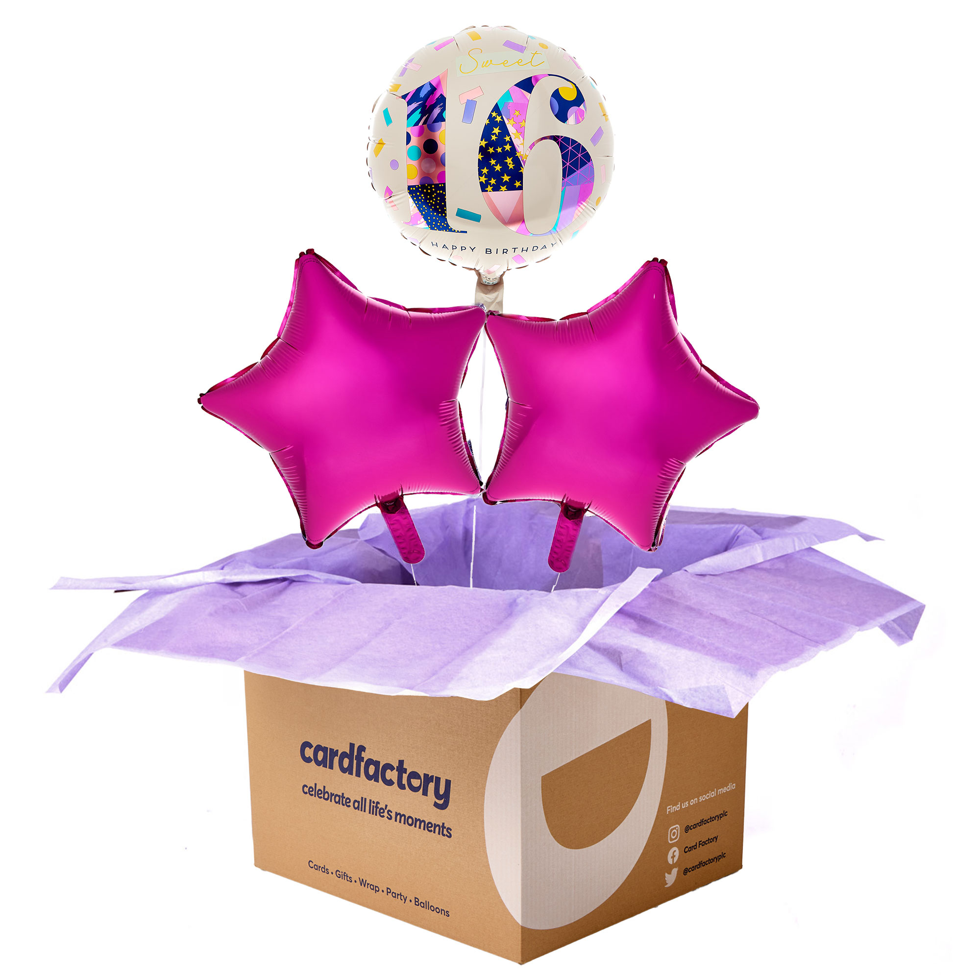 Sweet 16 Birthday Balloon Bouquet - DELIVERED INFLATED!