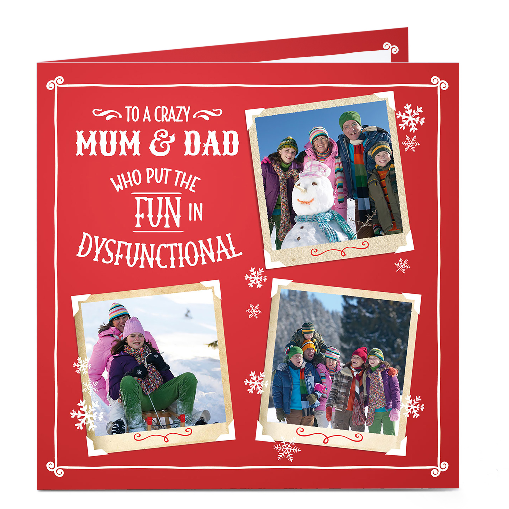 Multi Photo Christmas Card - The 'Fun' In Dysfunctional