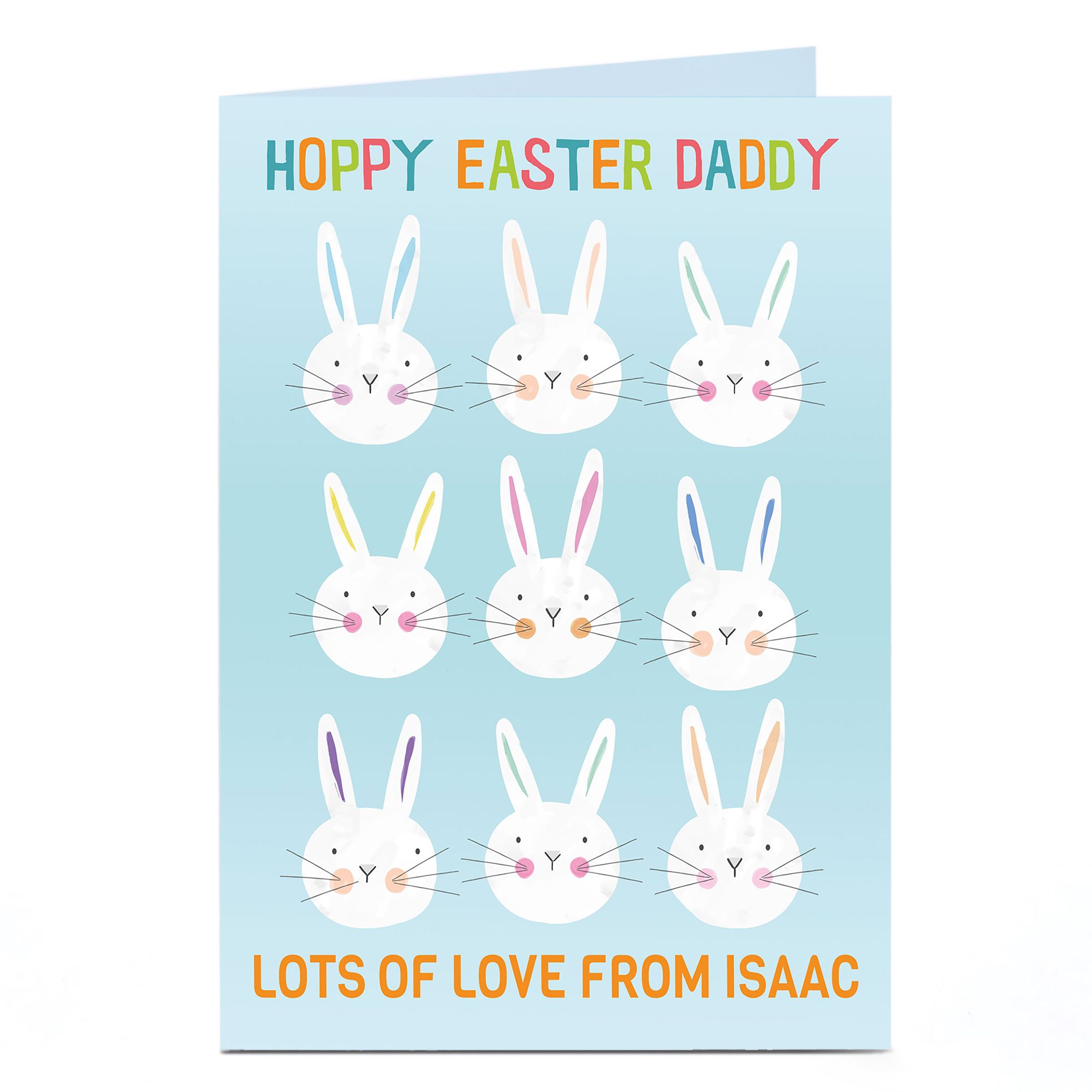 Personalised Easter Card - Hoppy Easter Daddy