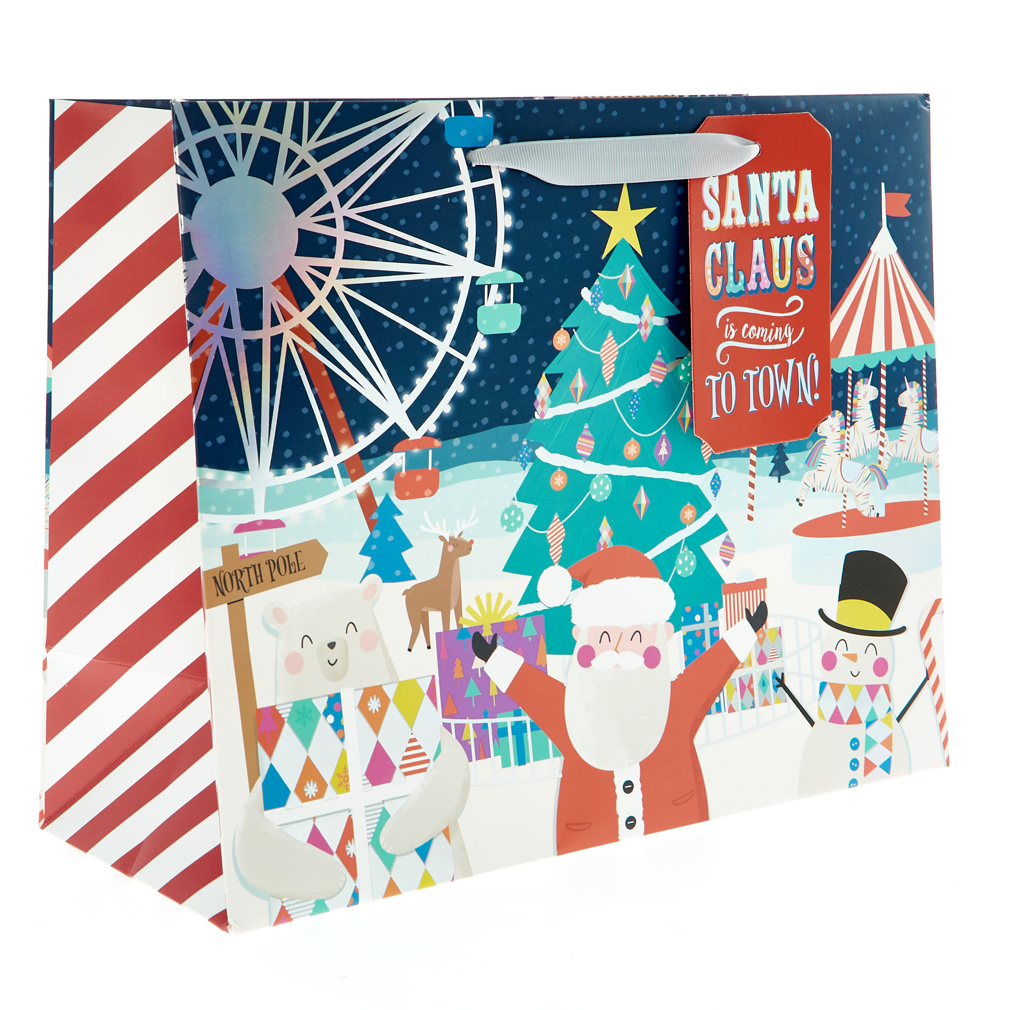 Large Landscape Fairground Christmas Gift Bag