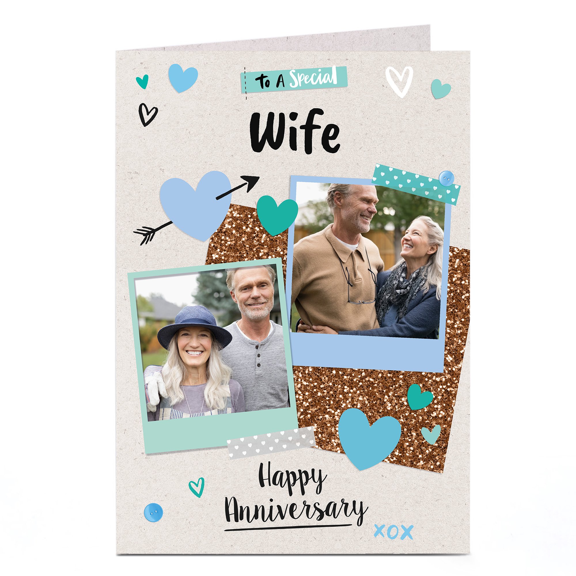 Buy Photo Anniversary Card - Polaroid Scrapbook, Wife for GBP 2.79