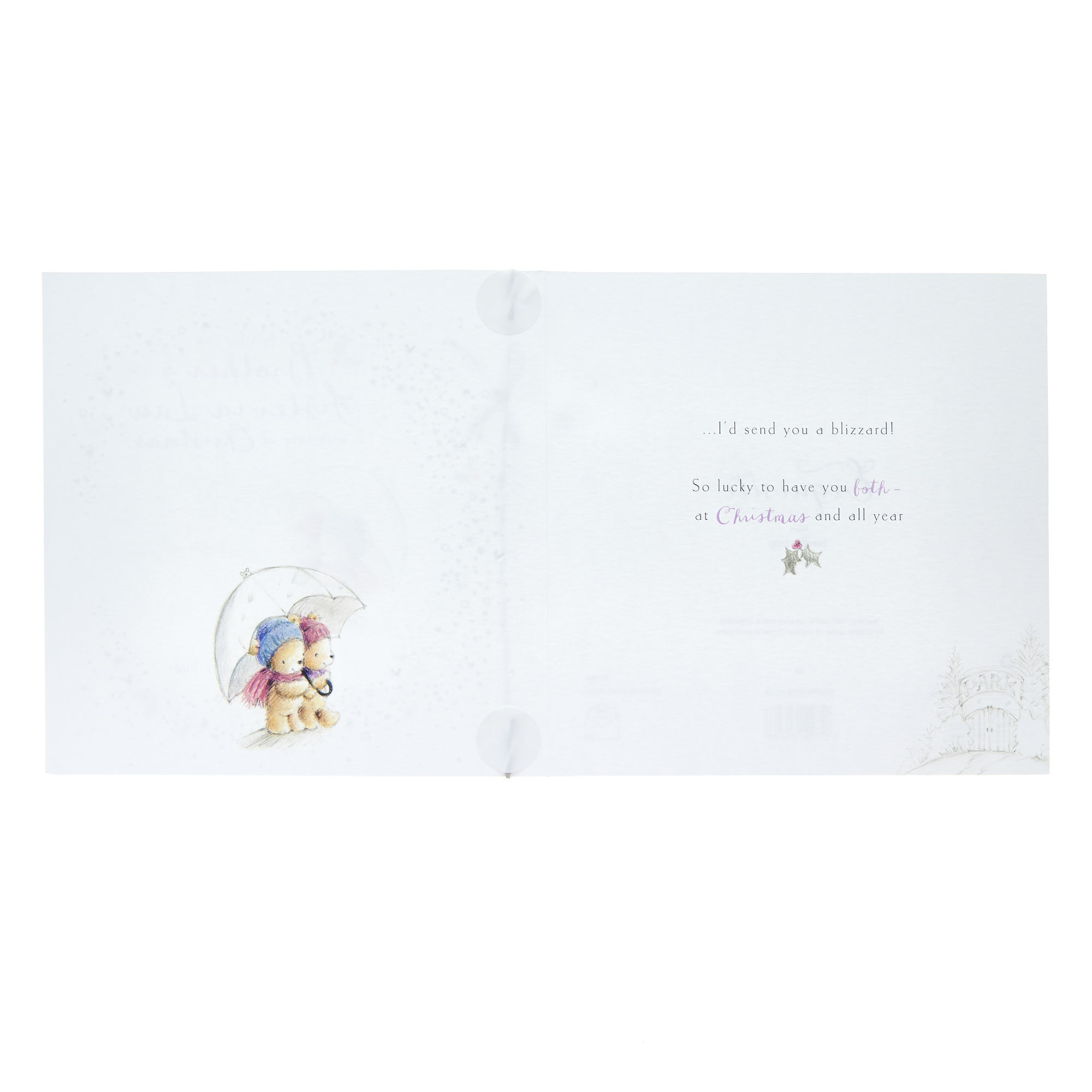 Exquisite Brother & Sister In Law Bears Christmas Card