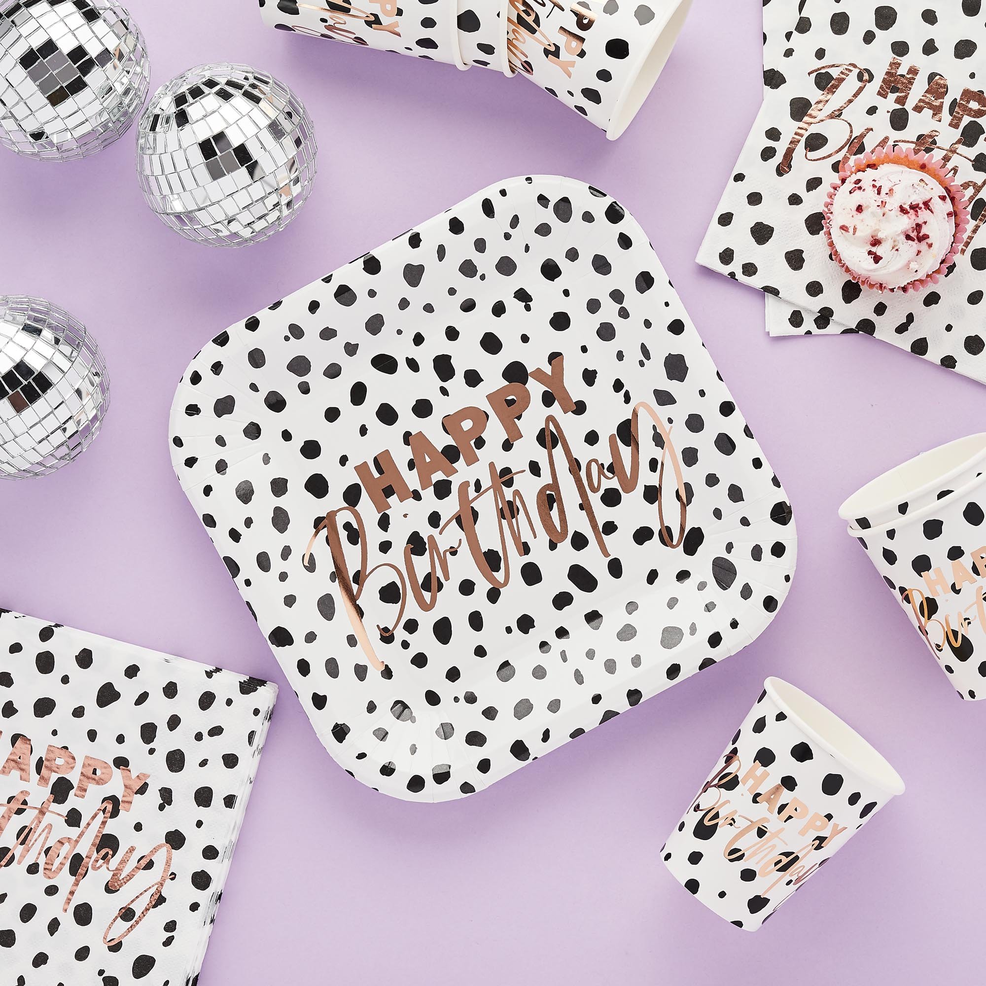 Dalmatian Happy Birthday Paper Plates - Pack of 10
