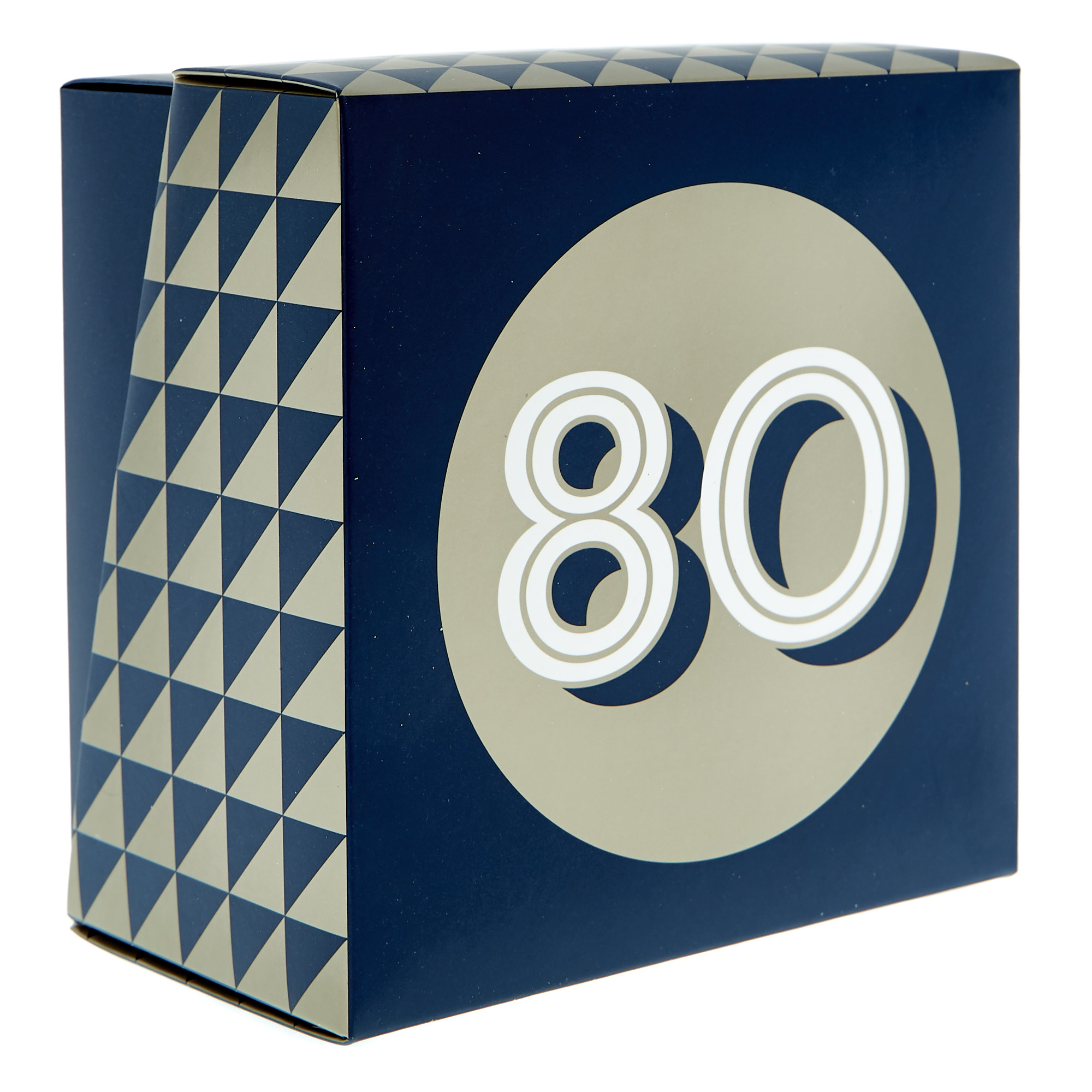 80th Birthday Mug In A Box - Blue & Gold 