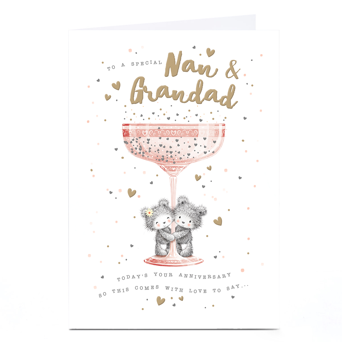 Anniversary Card - Simply Wonderful in Every Way, Nan & Grandad