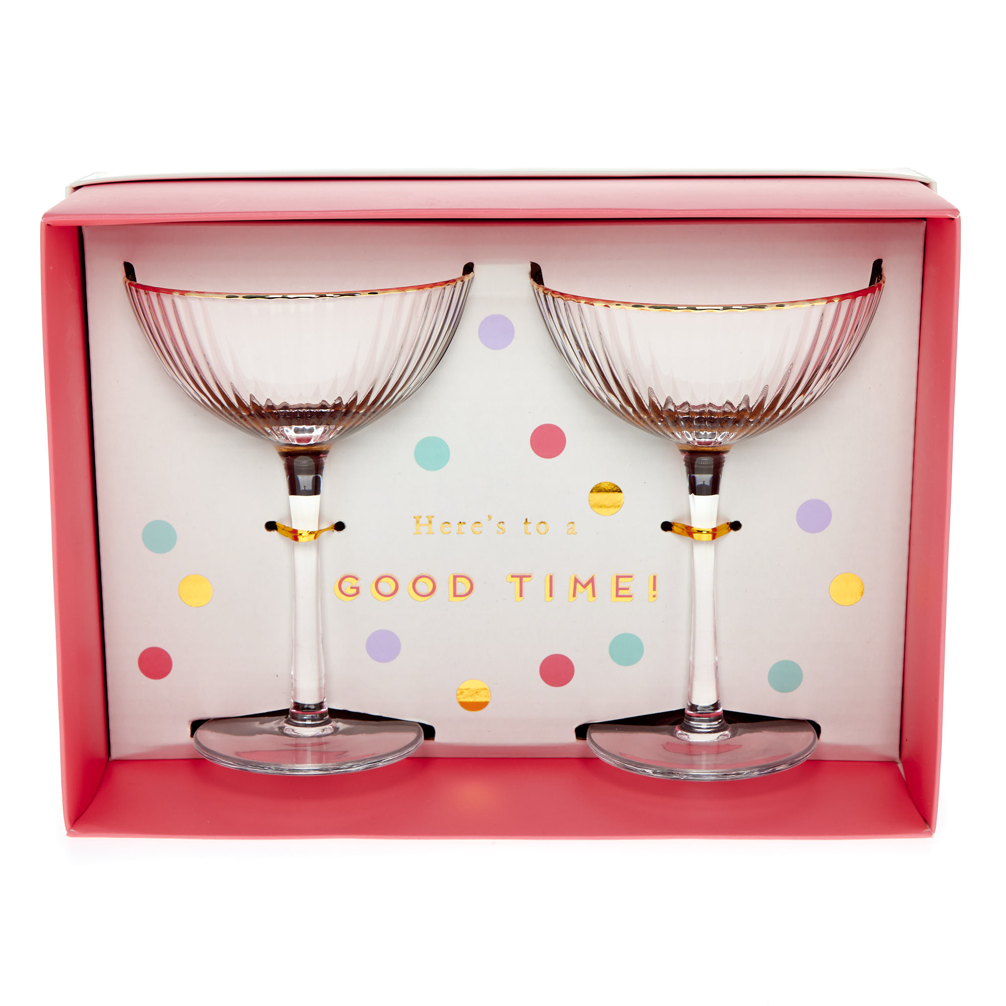 Here's To A Good Time Fizz Glasses
