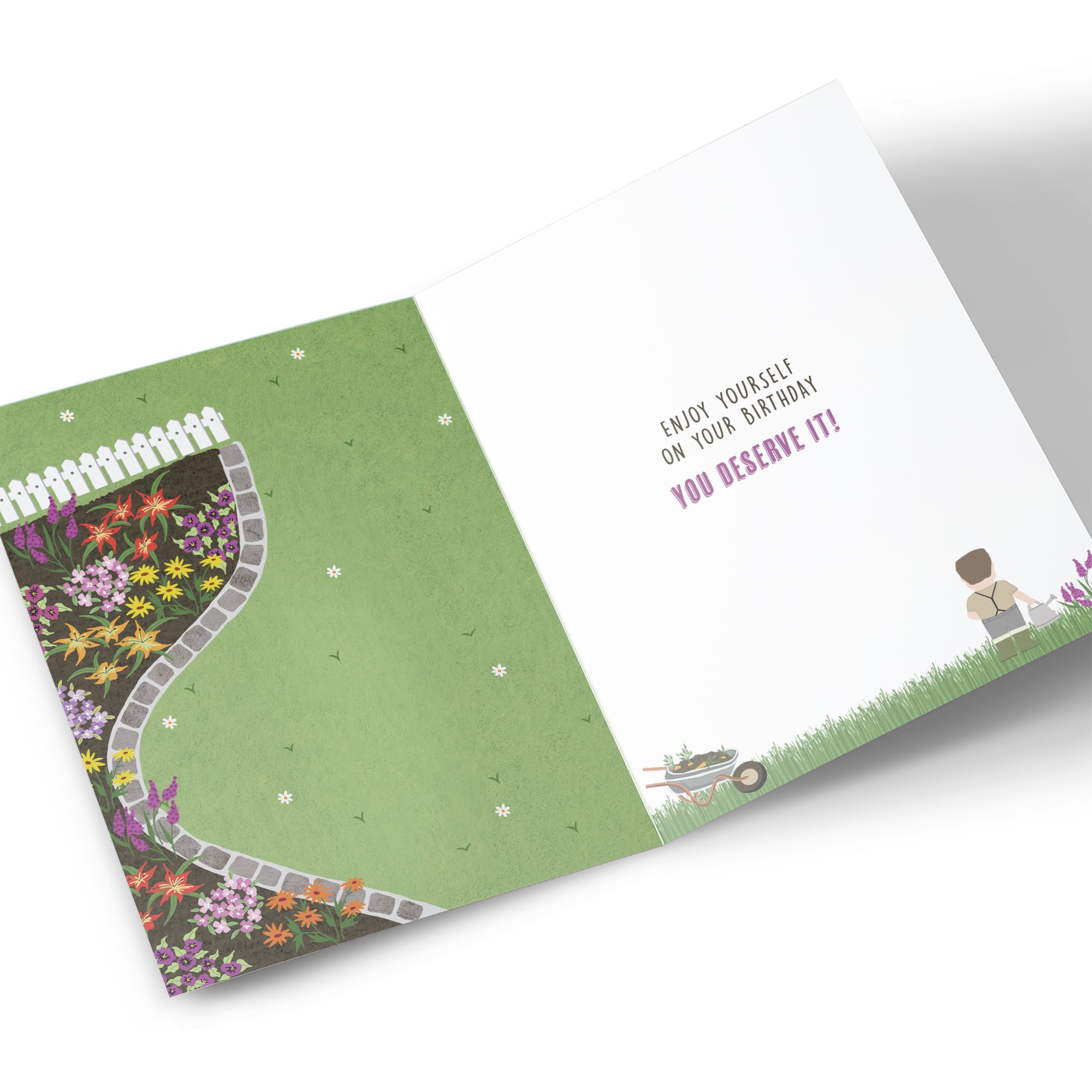 Birthday Card - Picket Fence Garden, Dad