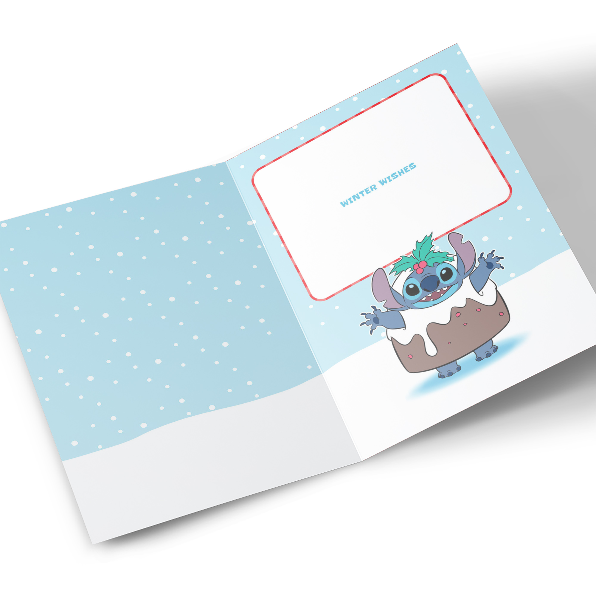 Personalised Stitch Christmas Card - Christmas Pudding, Any Name