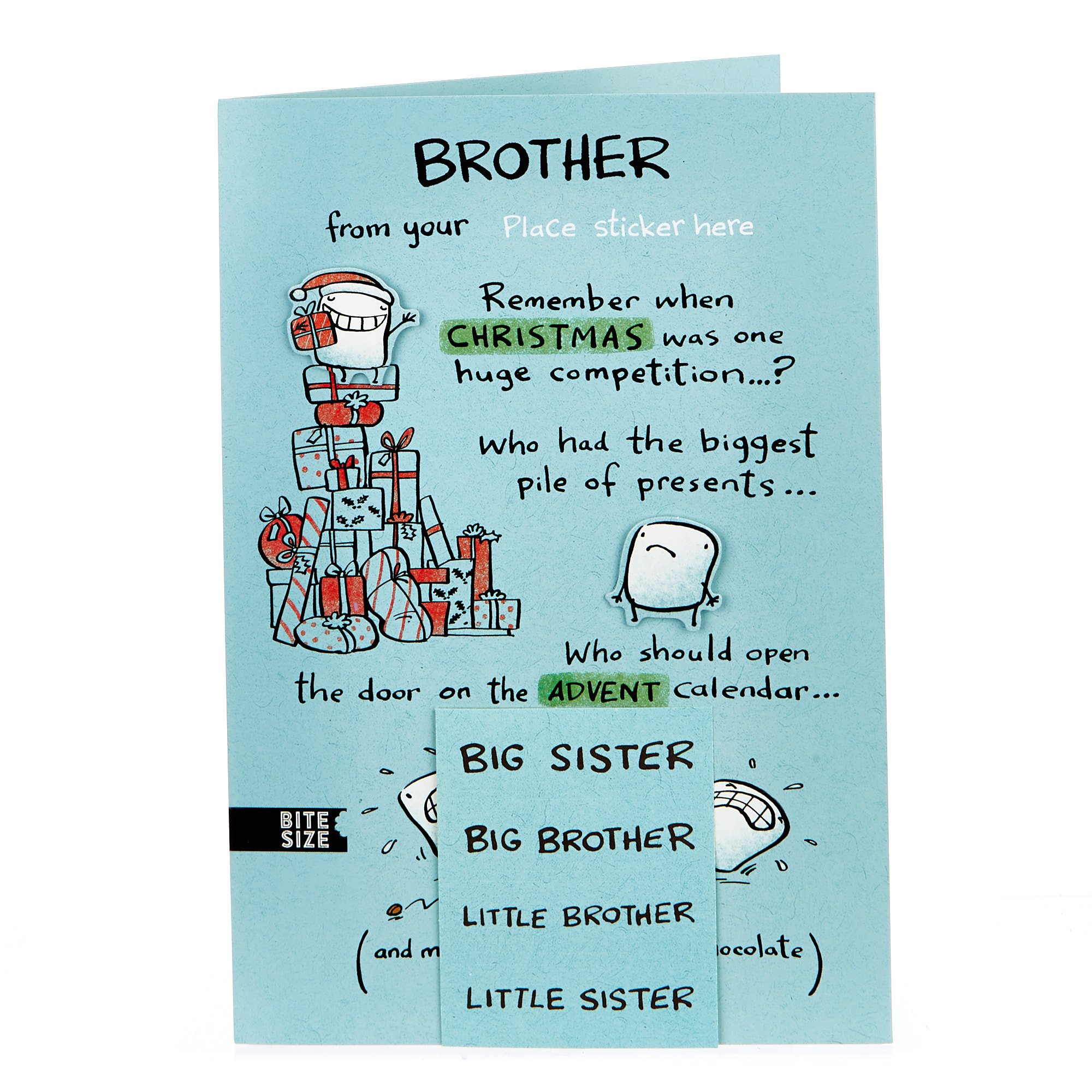 Christmas Card - Brother With Stickers
