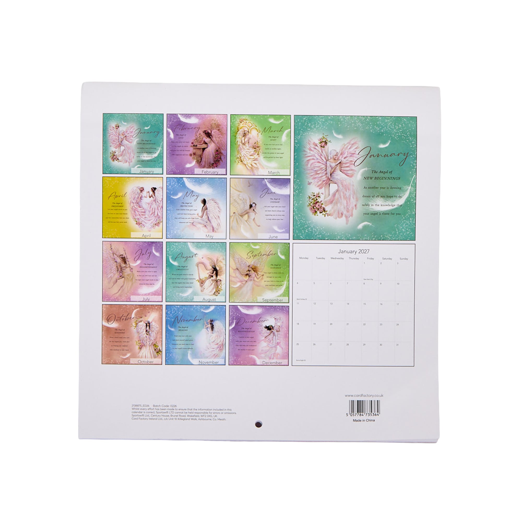 Guardian Angels 2027 Square Wall Calendar 