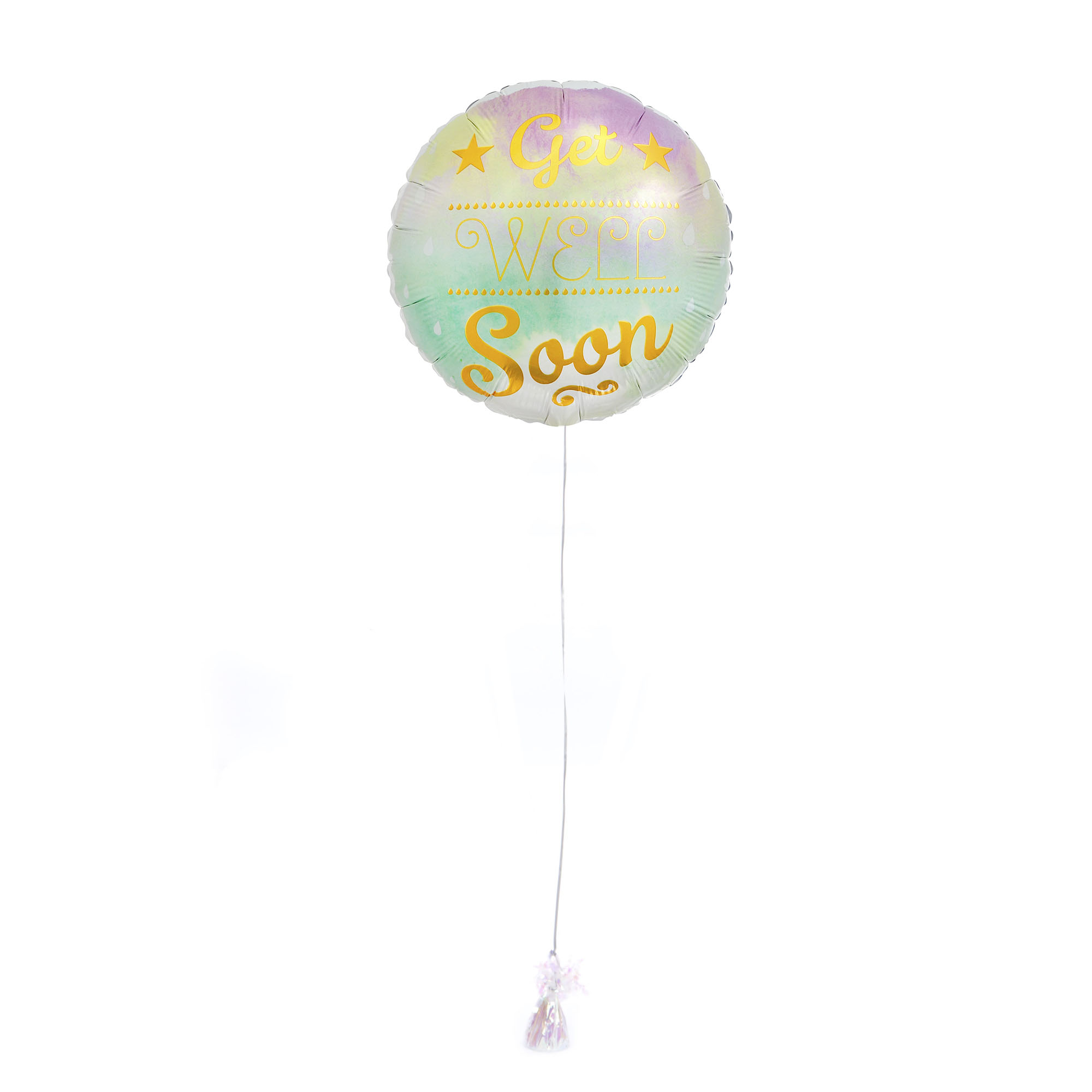 Watercolour Get Well Soon Balloon & Lindt Chocolates - FREE GIFT CARD!