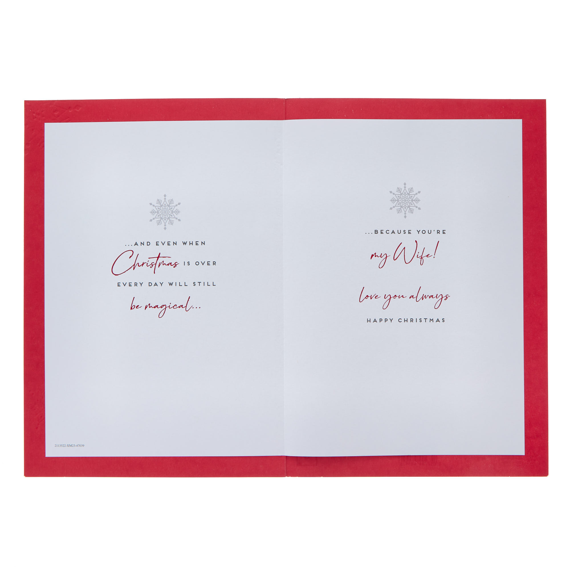 Wonderful Wife Couple In Snow Christmas Card
