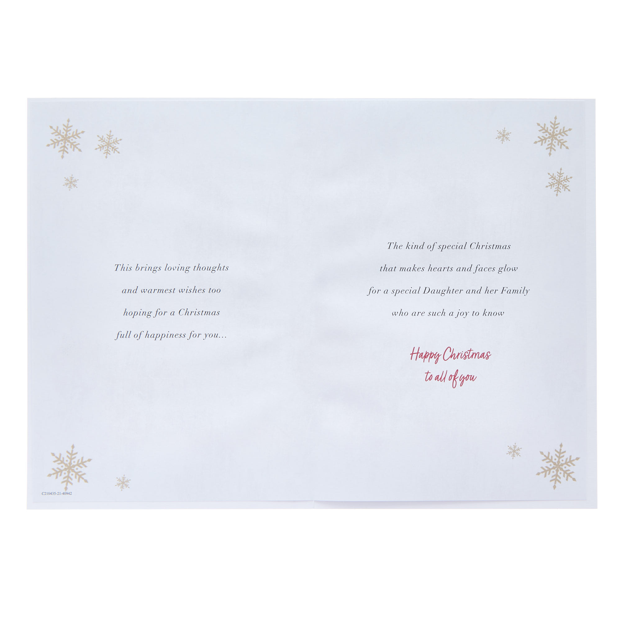 Daughter & Family Red Door Christmas Card