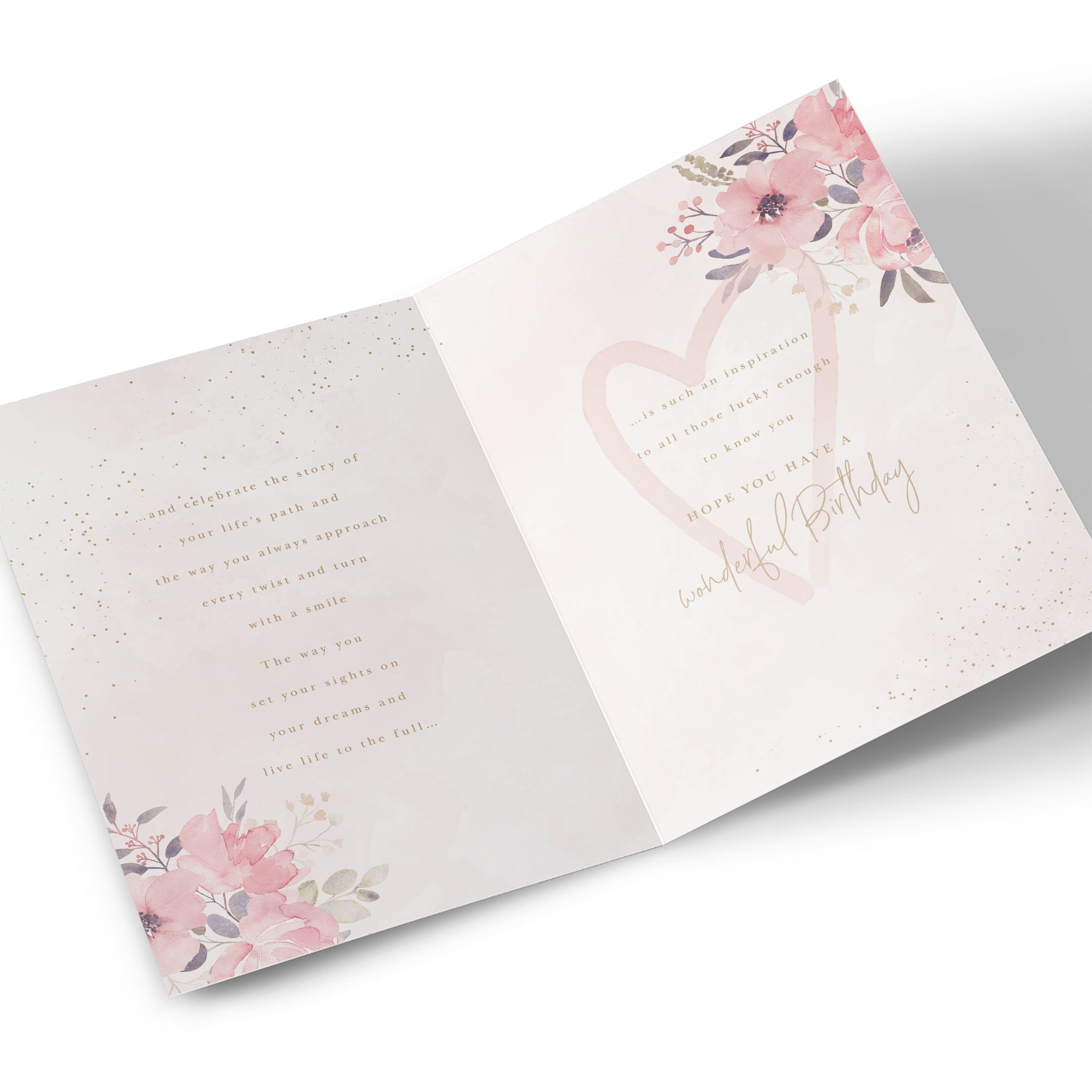 Birthday Card - Pink Pastels Lovelier Every Year, Daughter