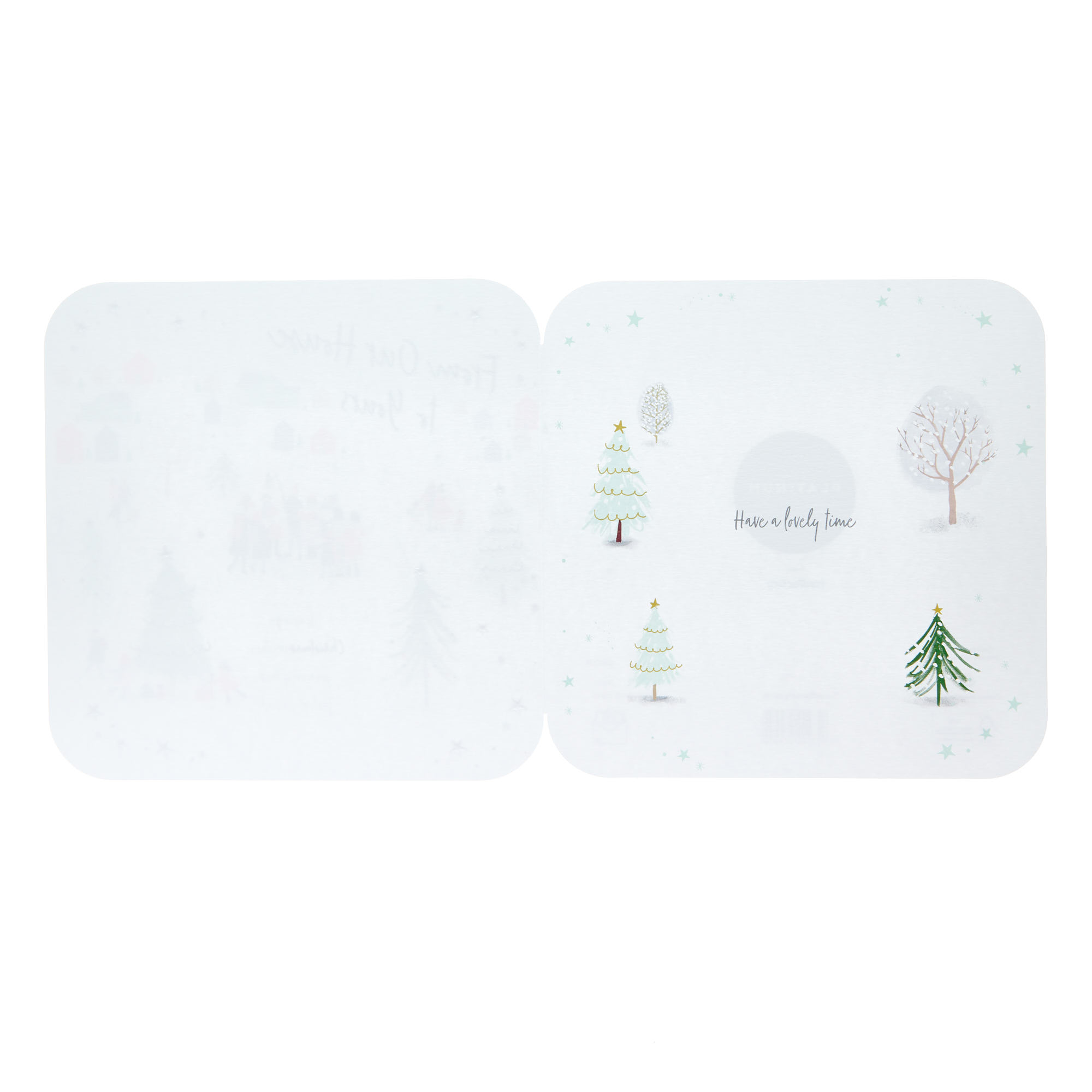 Platinum House To House Snowy Village Christmas Card