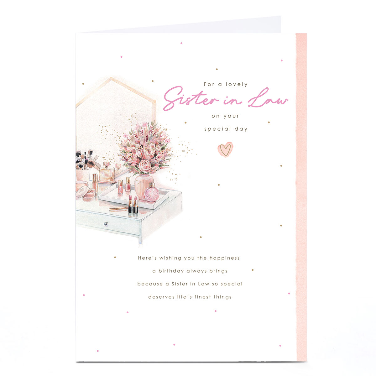 Birthday Card - Pastel Vanity Table, Sister-in-Law