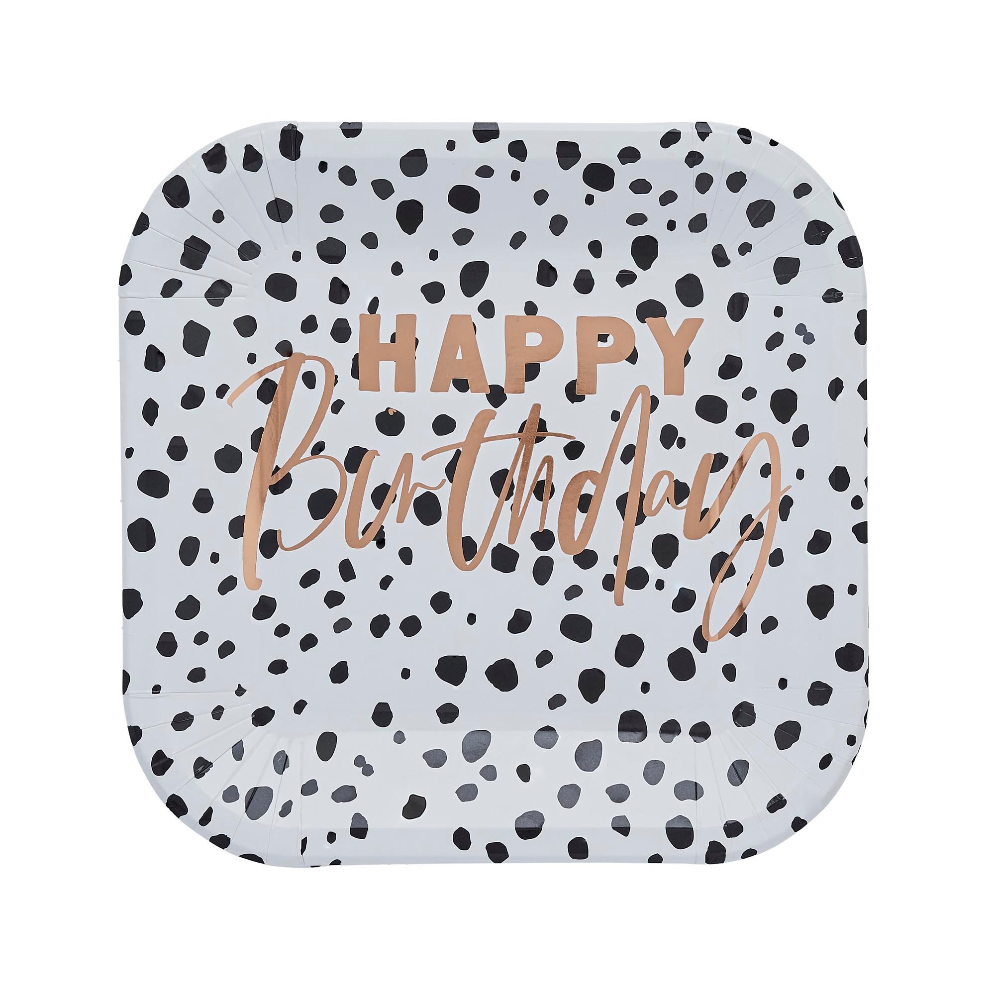 Dalmatian Happy Birthday Paper Plates - Pack of 10
