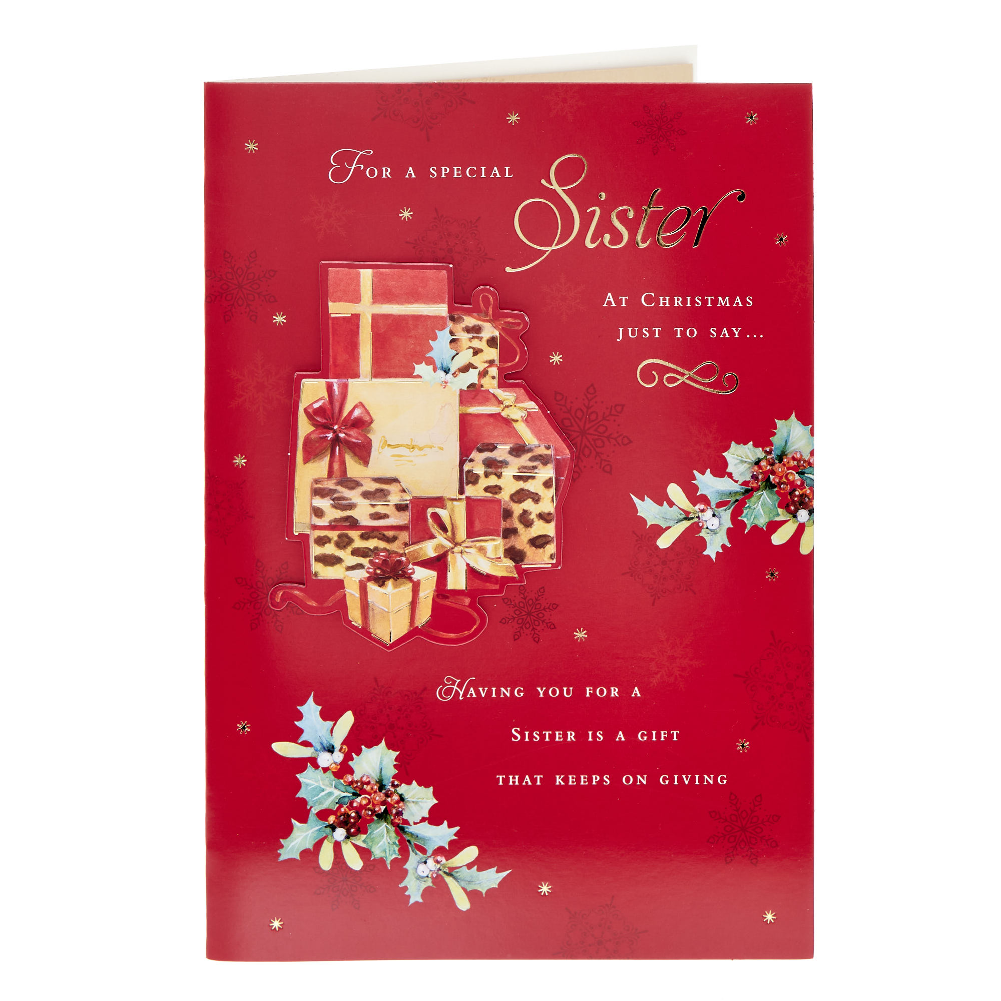 Sister A Gift That Keeps On Giving Christmas Card