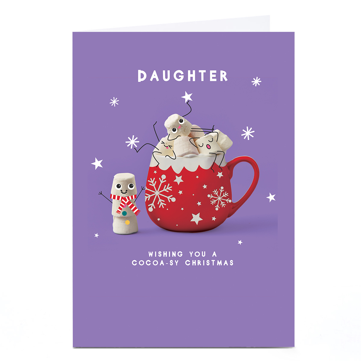 Christmas Card - Hot Chocolate & Mashmallows Cocoa-sy Christmas, Daughter