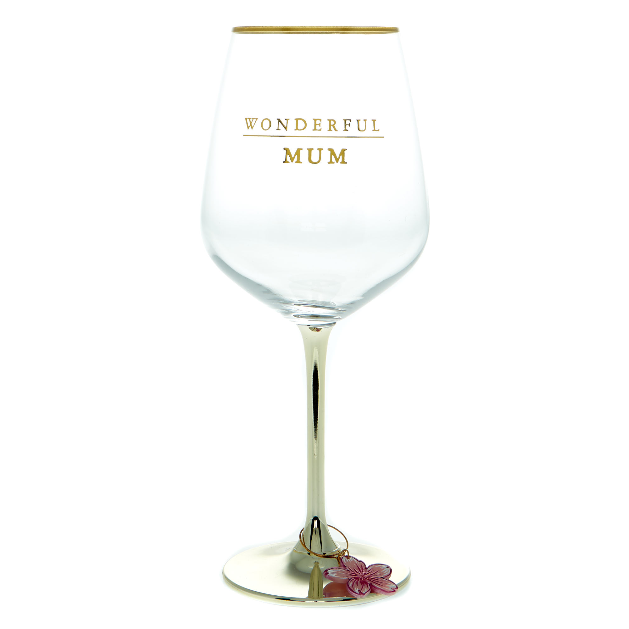 Wonderful Mum Wine glass