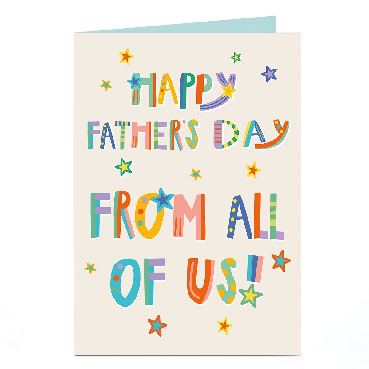 Personalised Father's Day Card - From All Of Us Stars