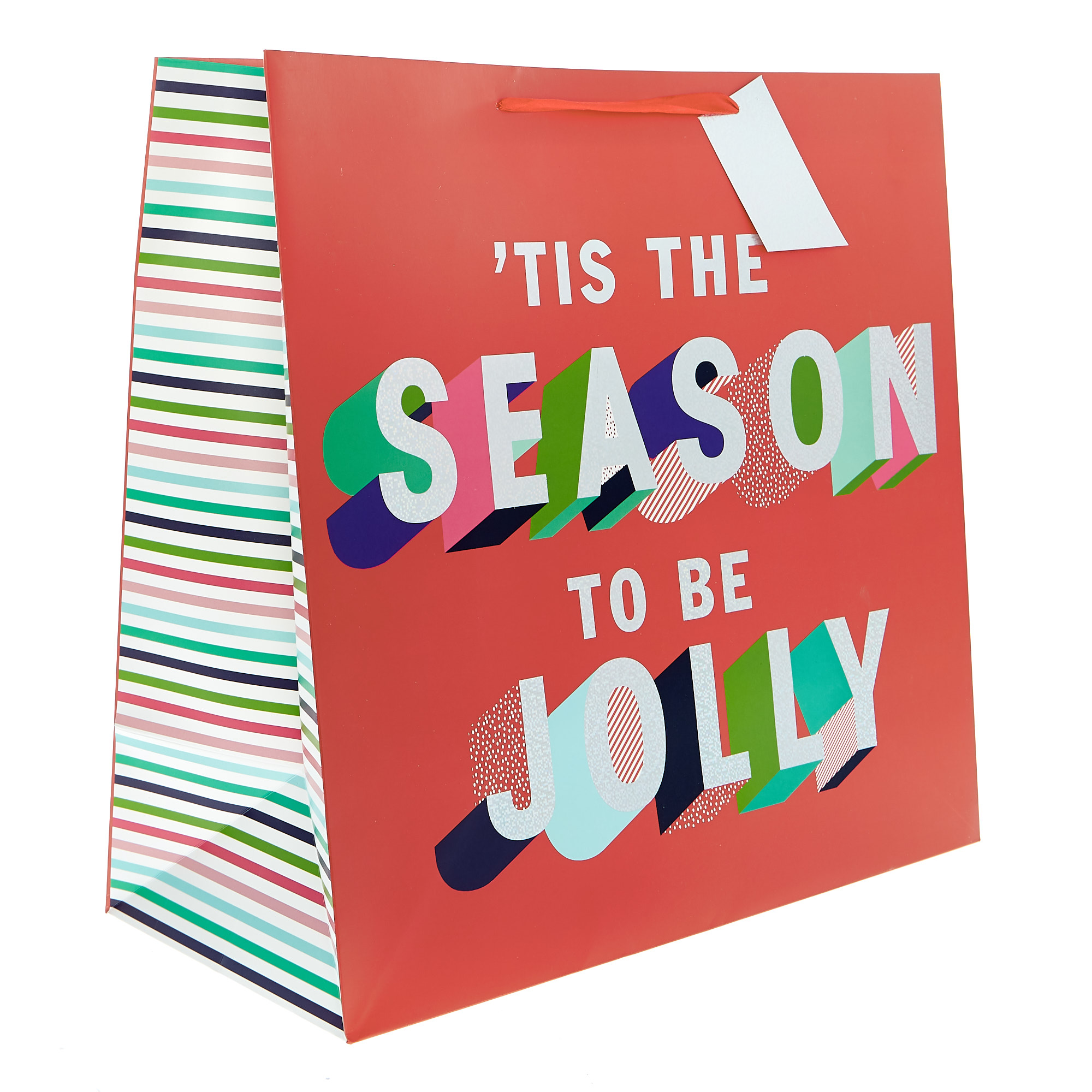 Extra Large Square Ã¢â‚¬ËœTis The Season Christmas Gift Bag