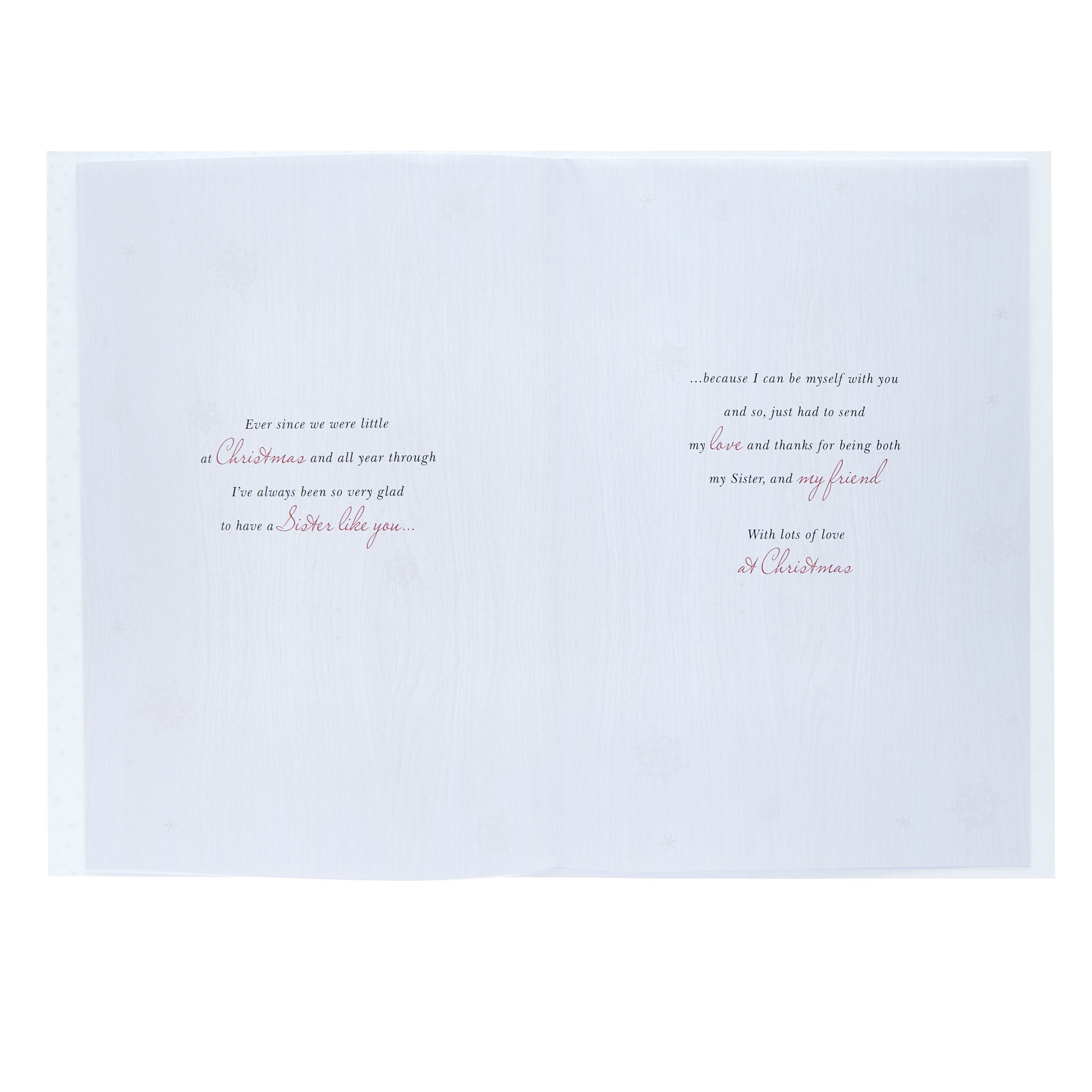 Sister Festive Shop Front Christmas Card