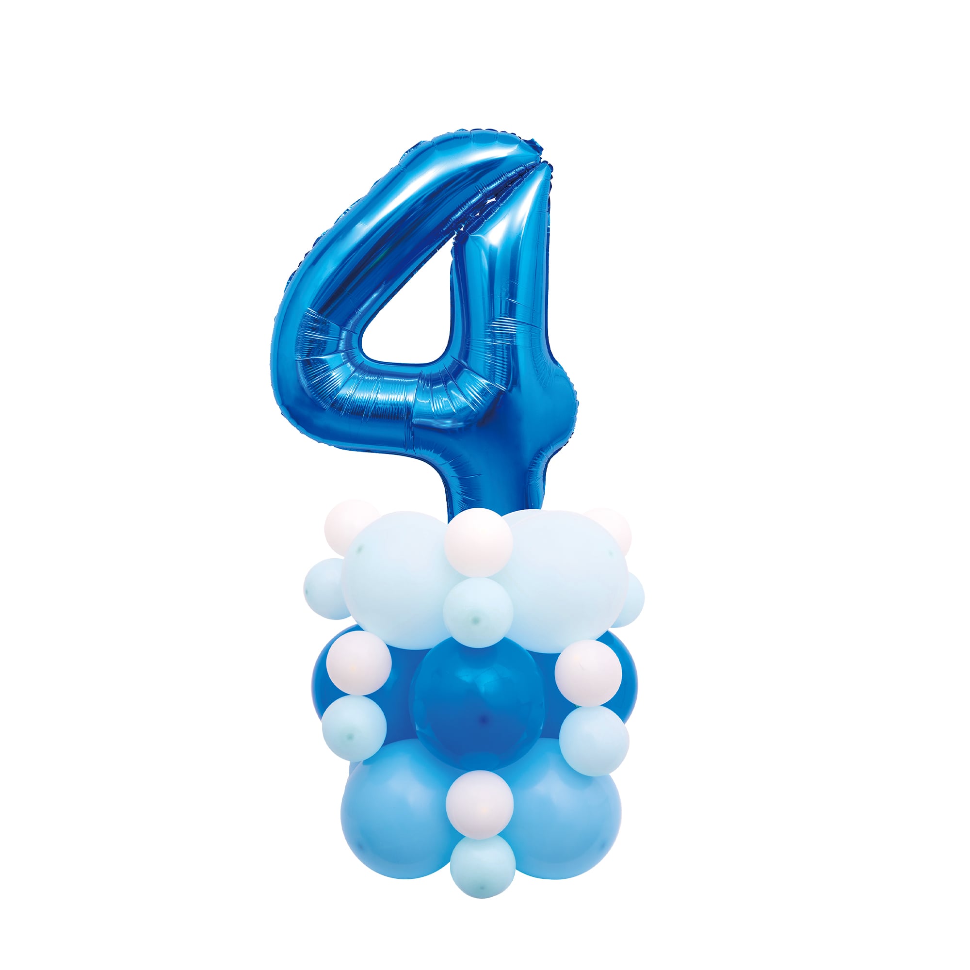 Blue 51-Inch Age 4 Air-Fill Balloon Stack Set