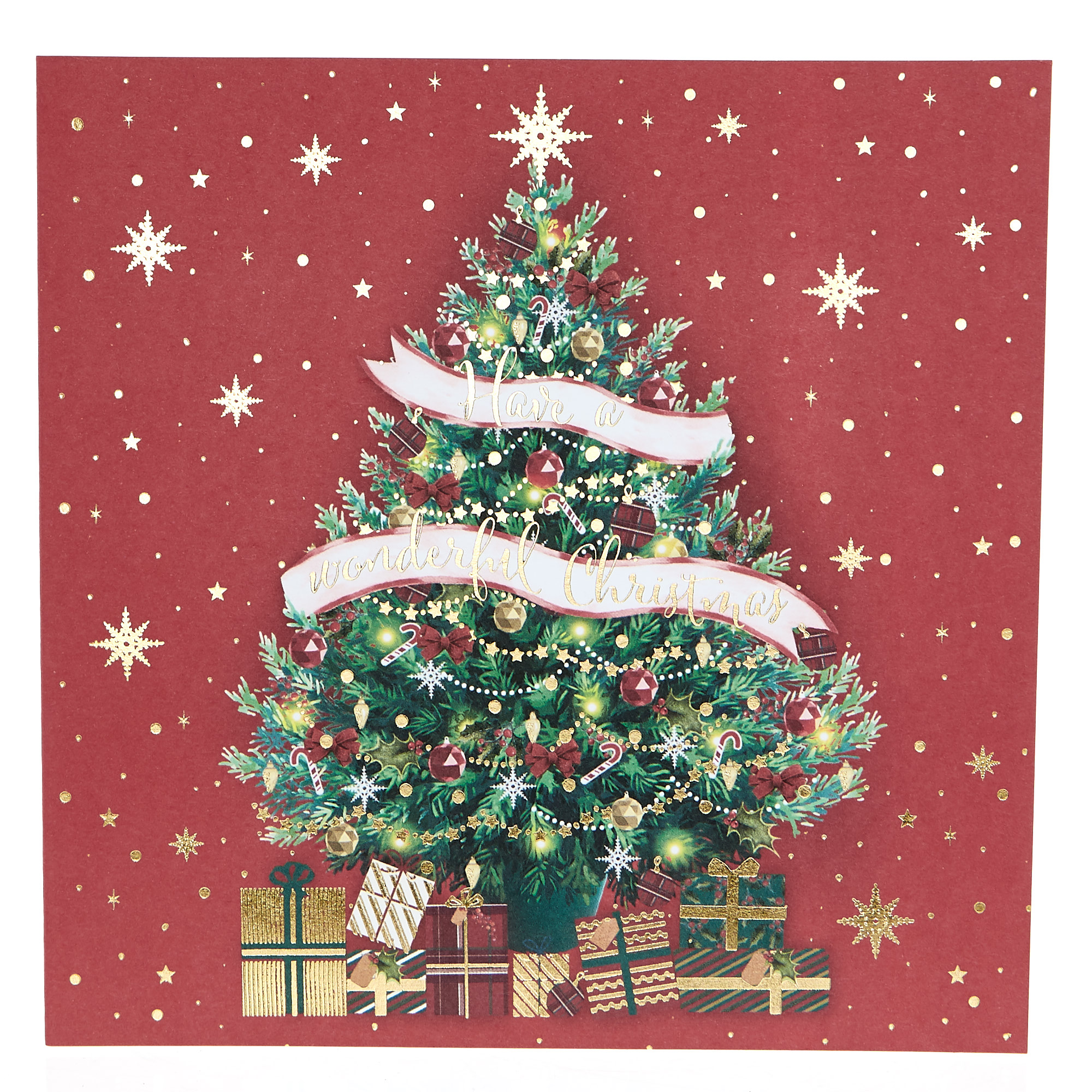 16 Tree & Sleigh Charity Christmas Cards - 2 Designs 