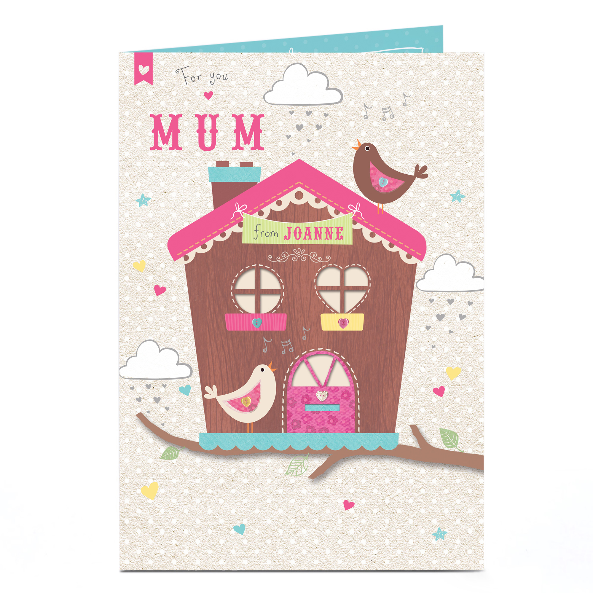 Personalised Card - Bird House