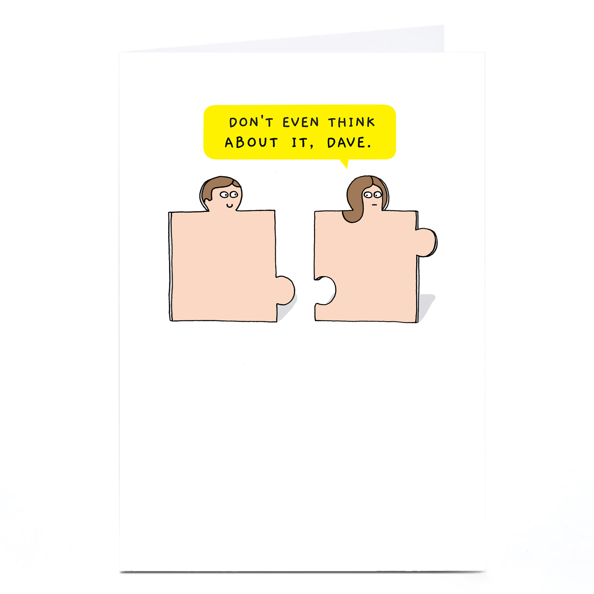 Personalised Mungo & Shoddy Card - Don't Even Think About It