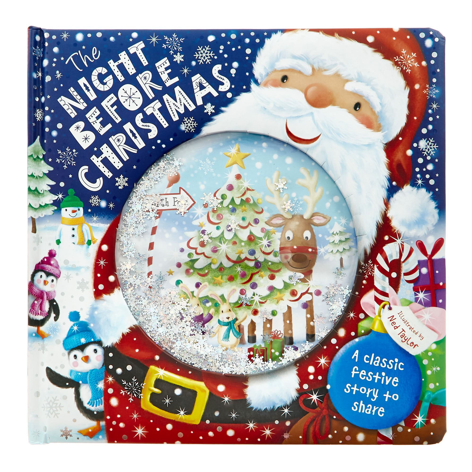 The Night Before Christmas Snowglobe Story Book