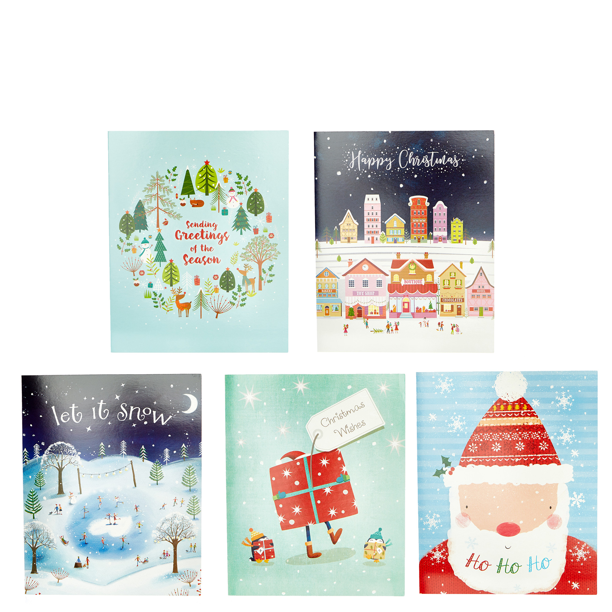 Pack Of 30 Children's Christmas Cards - 5 Designs