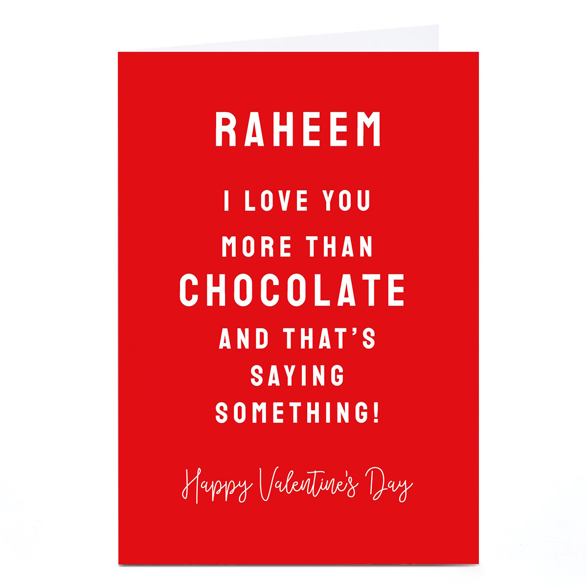 A4 Personalised Valentine's Day Card - That's Saying Something!