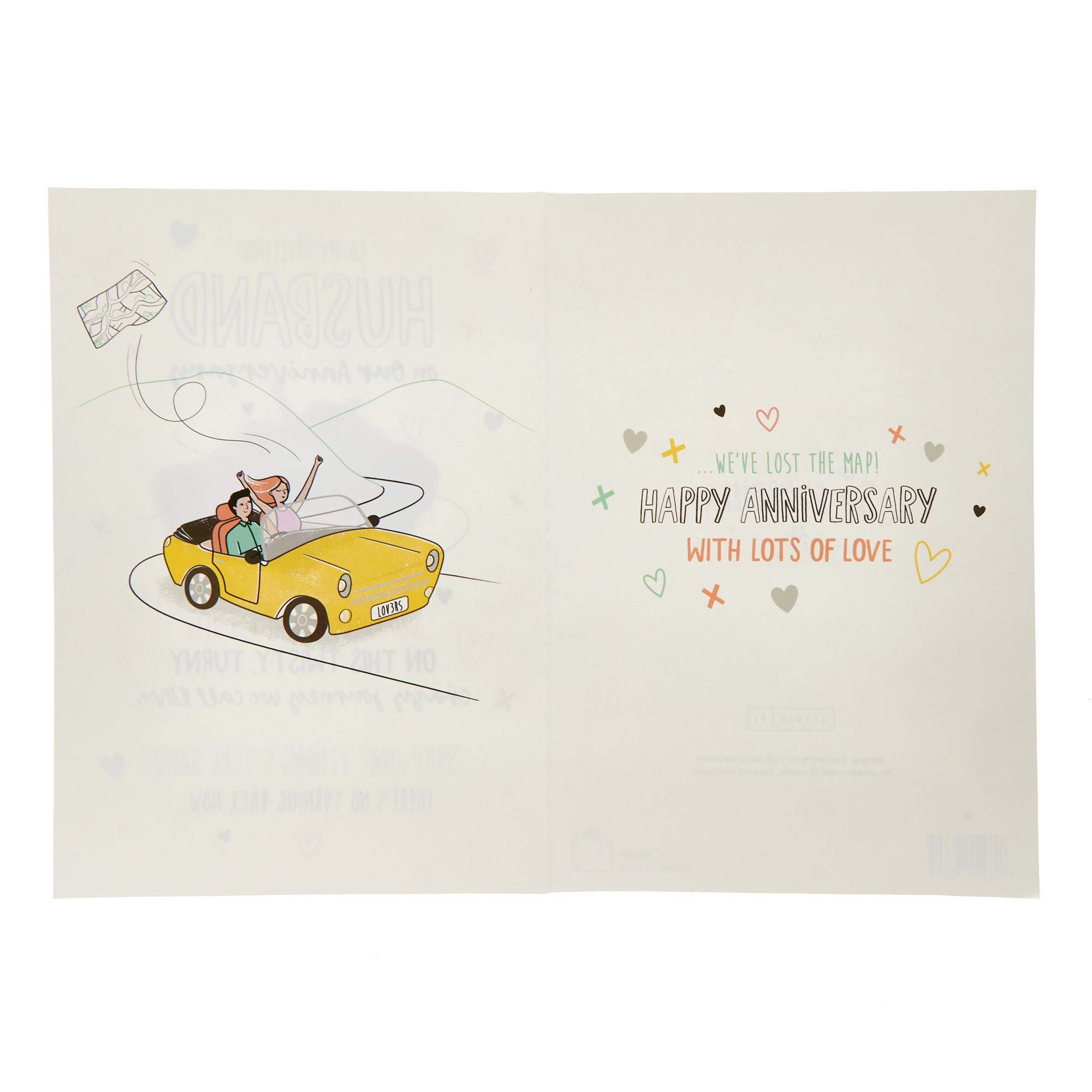 Husband Twisty Turny Crazy Journey Wedding Anniversary Card