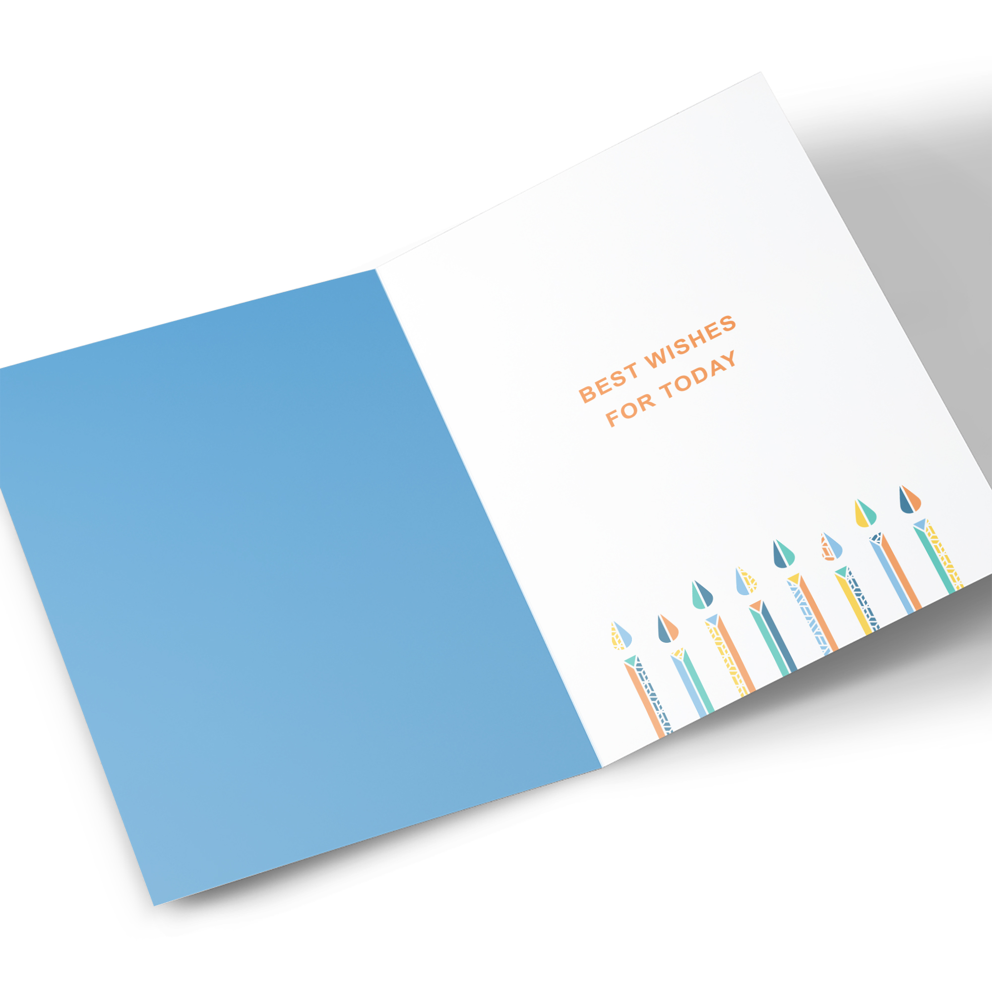 Birthday Card - Contemporary Cake Candles, Brother