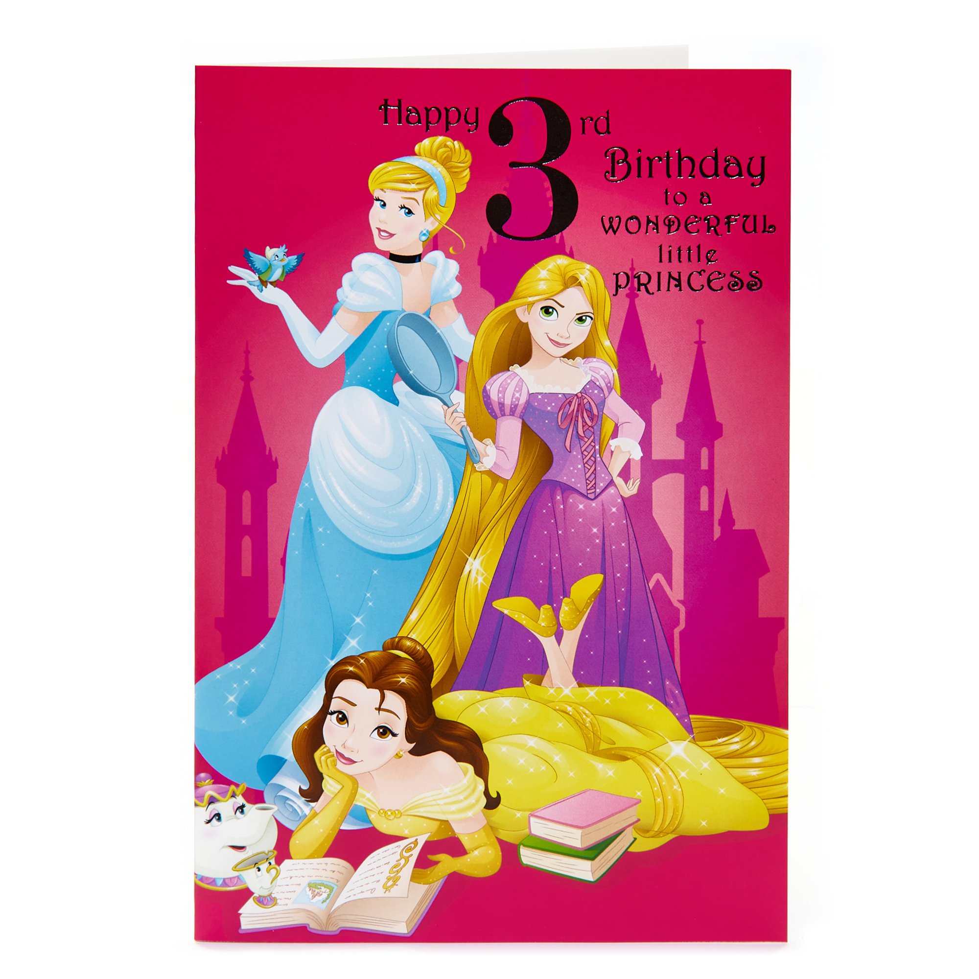 Disney Princess 3rd Birthday Card