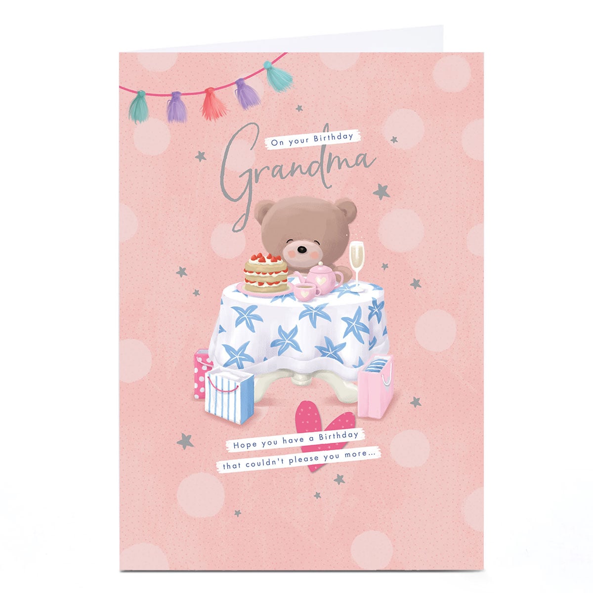 Hugs Birthday Card - Bear Tea Party, Grandma