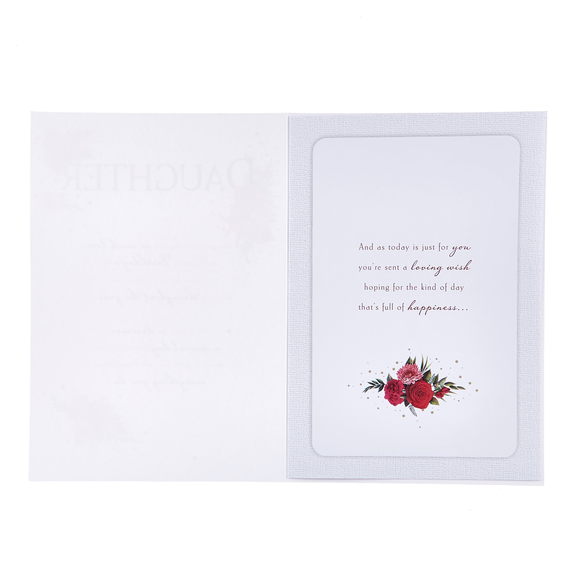 Birthday Card - Daughter Red Roses
