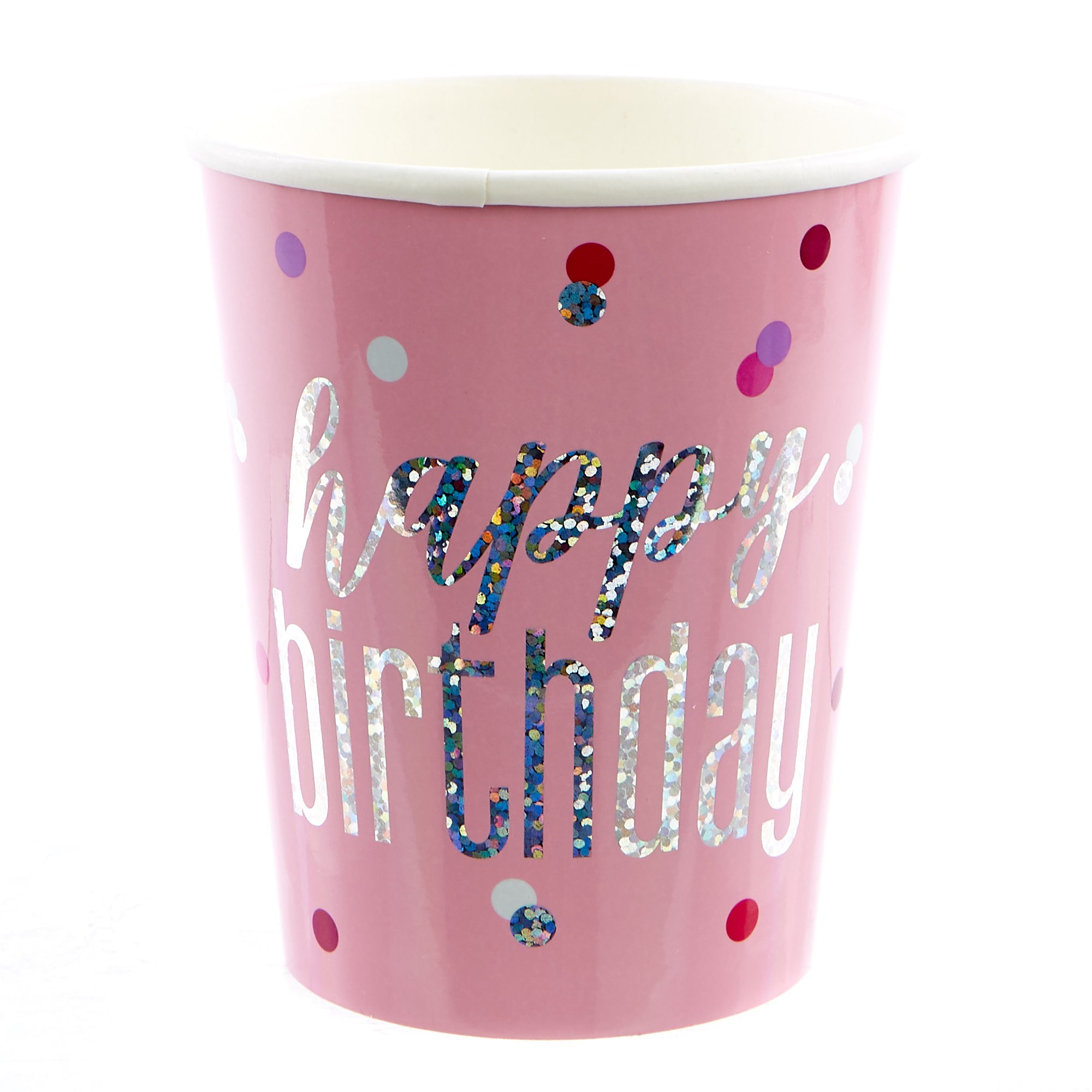 Pink Happy Birthday Party Tableware & Decorations Bundle - 16 Guests
