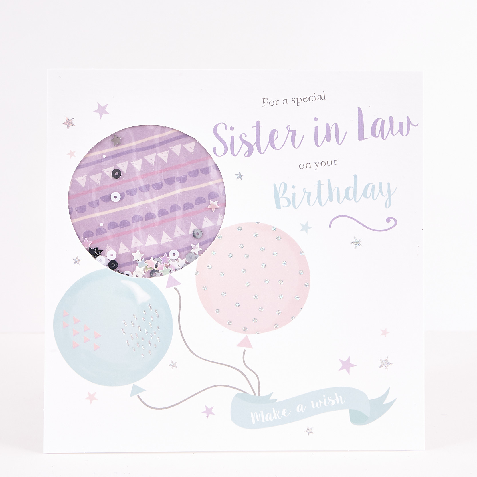 Boutique Collection Birthday Card - Sister In Law, Balloons